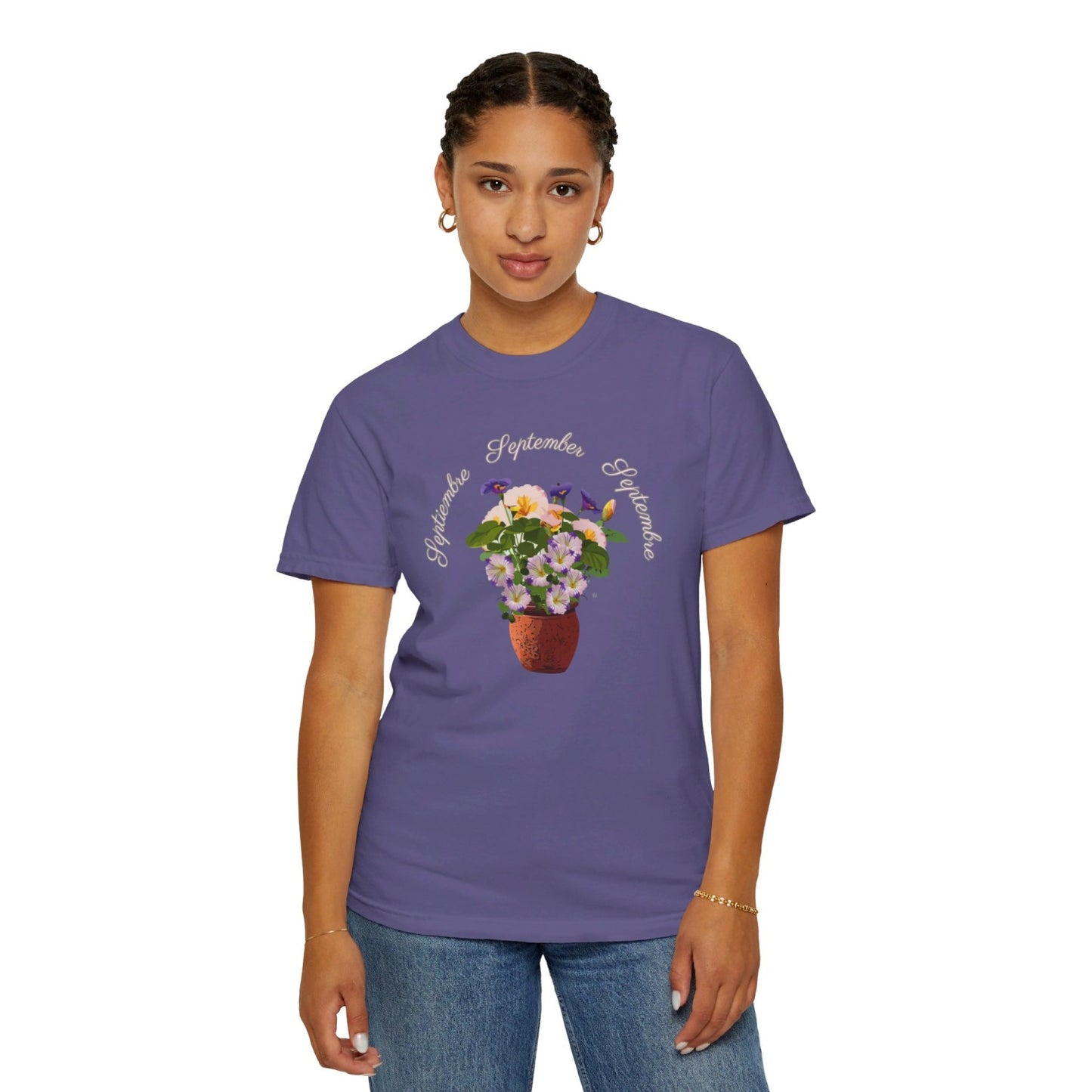 September Inspired Floral T-Shirt Featuring Morning Glories