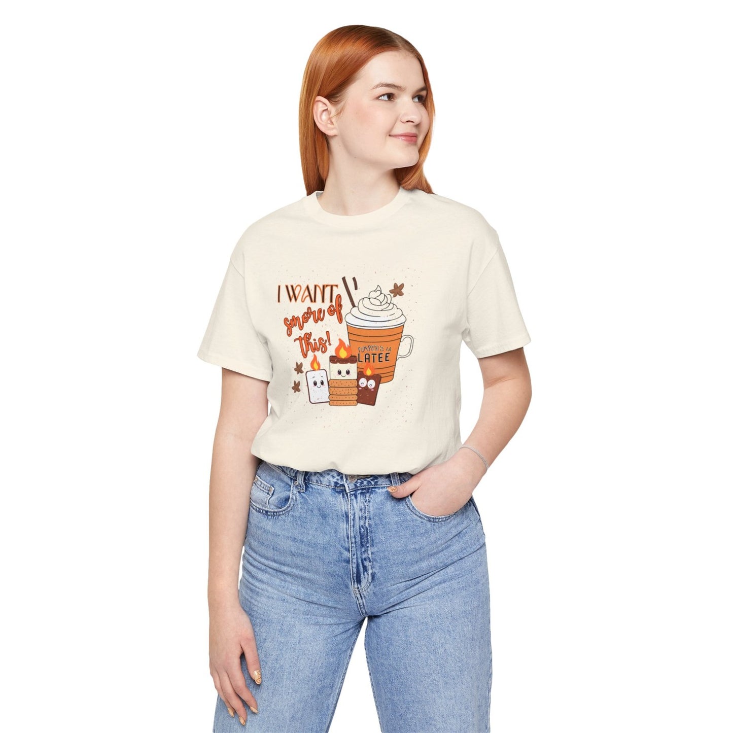 Light-Hearted Funny Fall T-Shirt Featuring Seasonal Treats