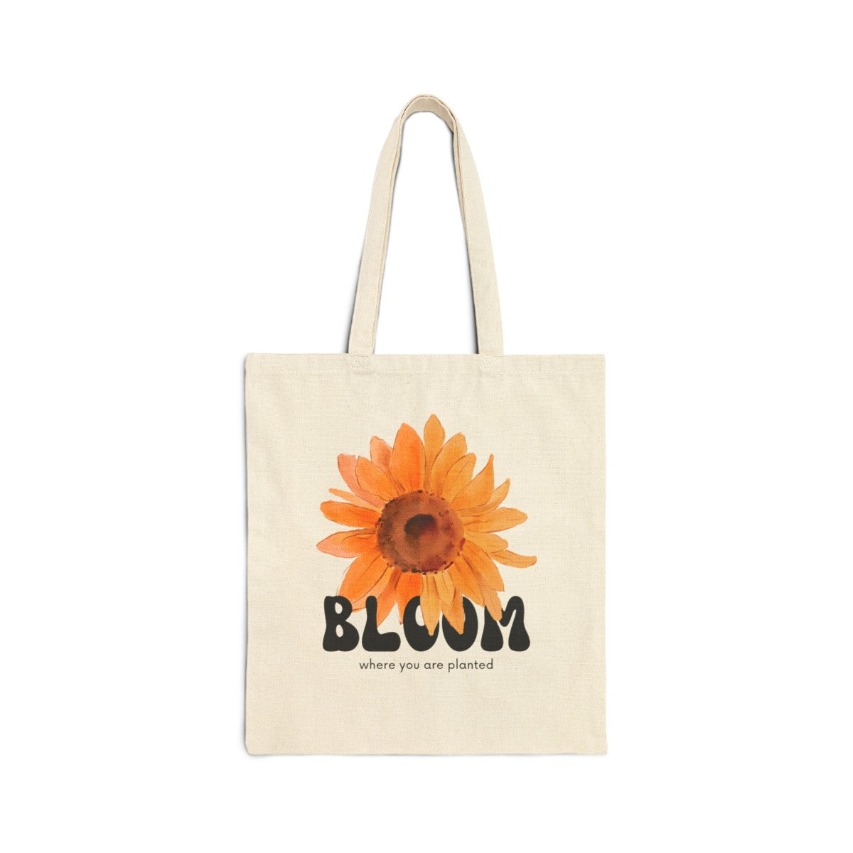 Retro Style Floral Tote Bag Featuring Vibrant Sunflower