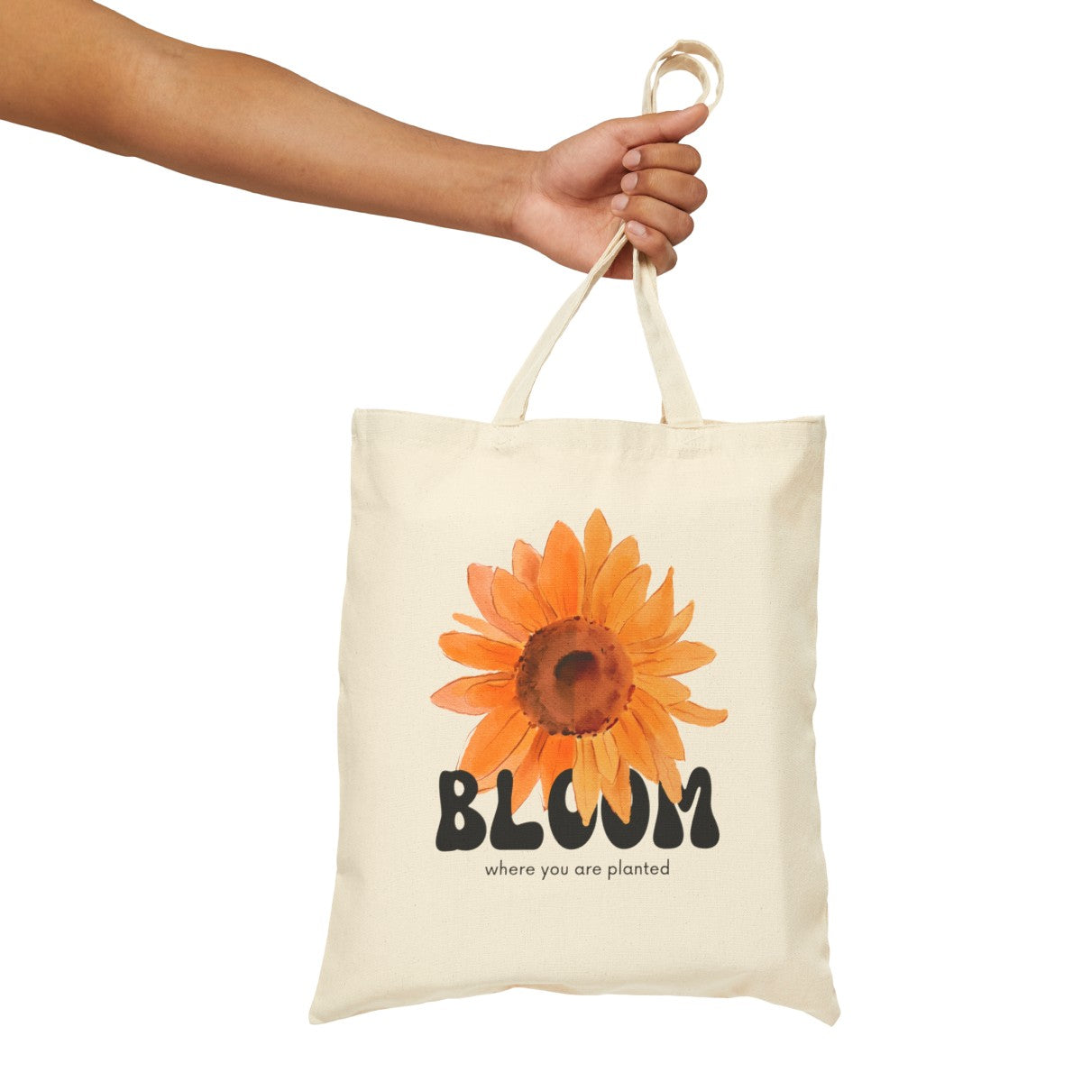 Retro Style Floral Tote Bag Featuring Vibrant Sunflower
