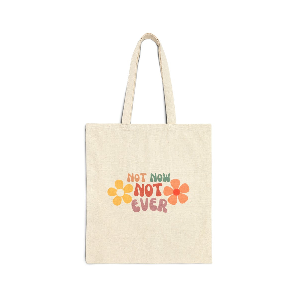 Retro Style Floral Tote Bag with Smart Phrase