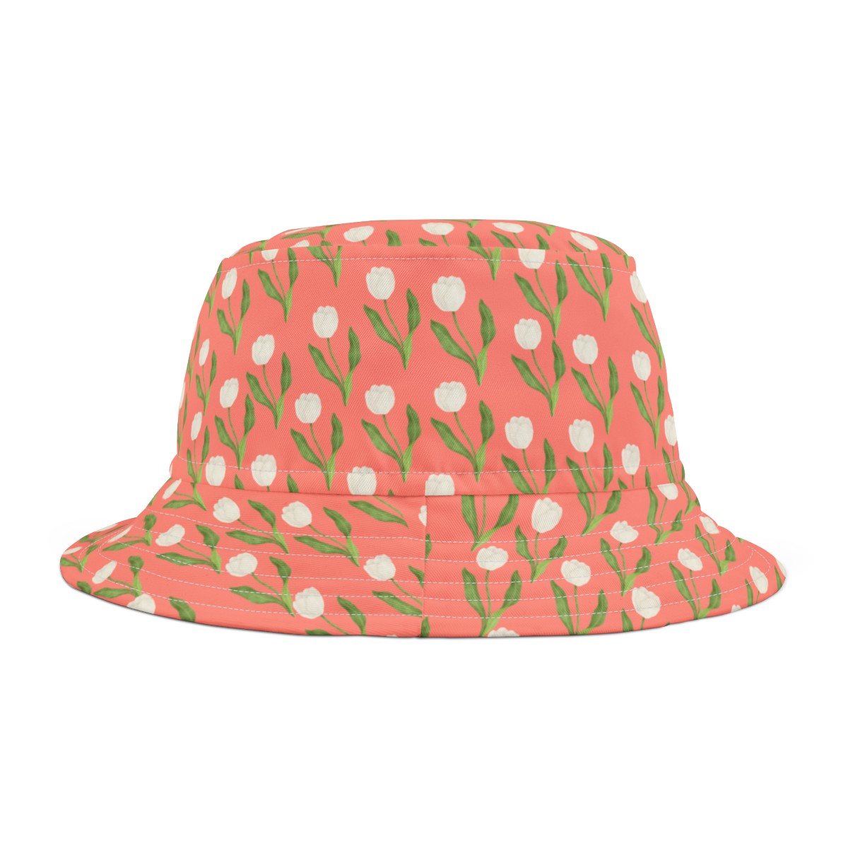 Flower Bucket Hat with Chic Tulip Design