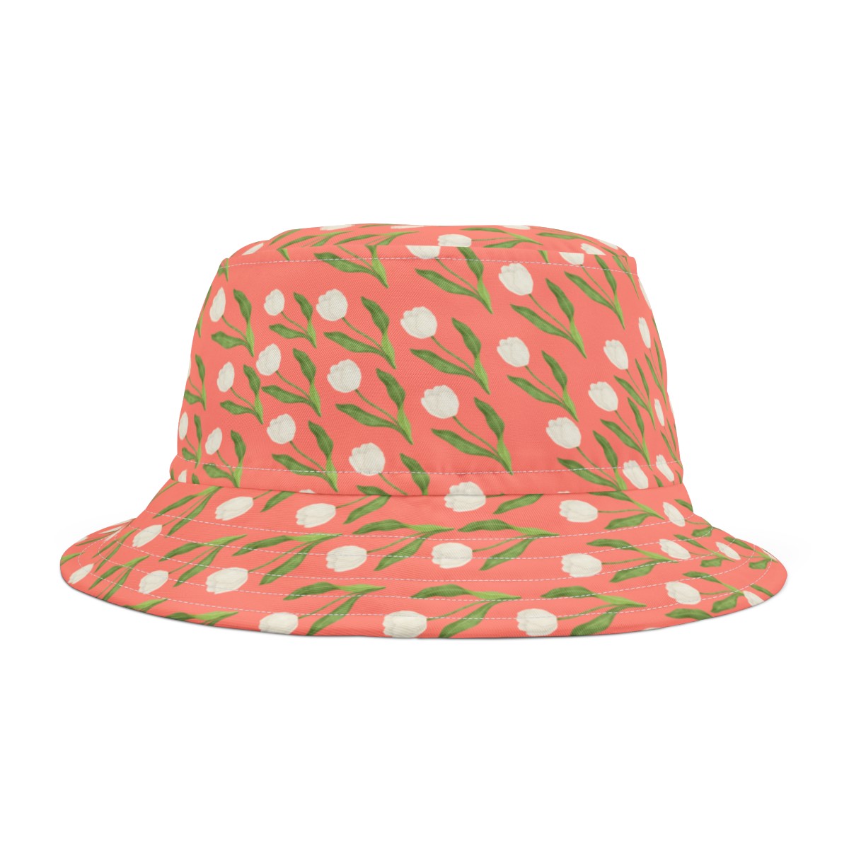 Flower Bucket Hat with Chic Tulip Design