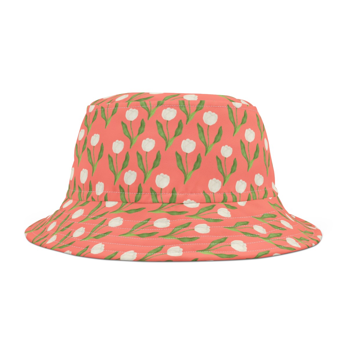 Flower Bucket Hat with Chic Tulip Design