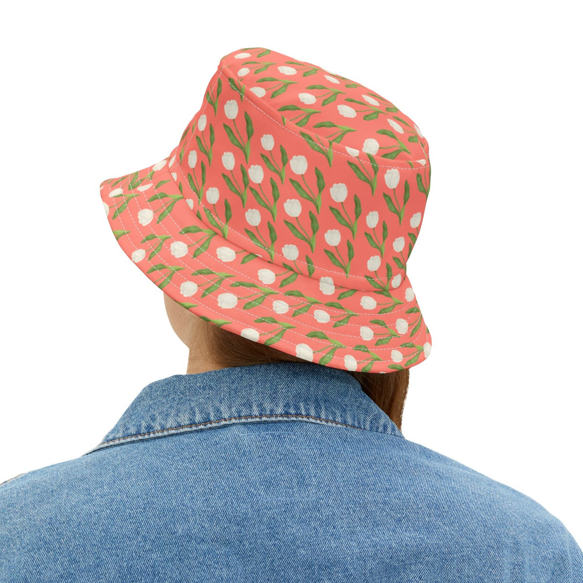 Flower Bucket Hat with Chic Tulip Design