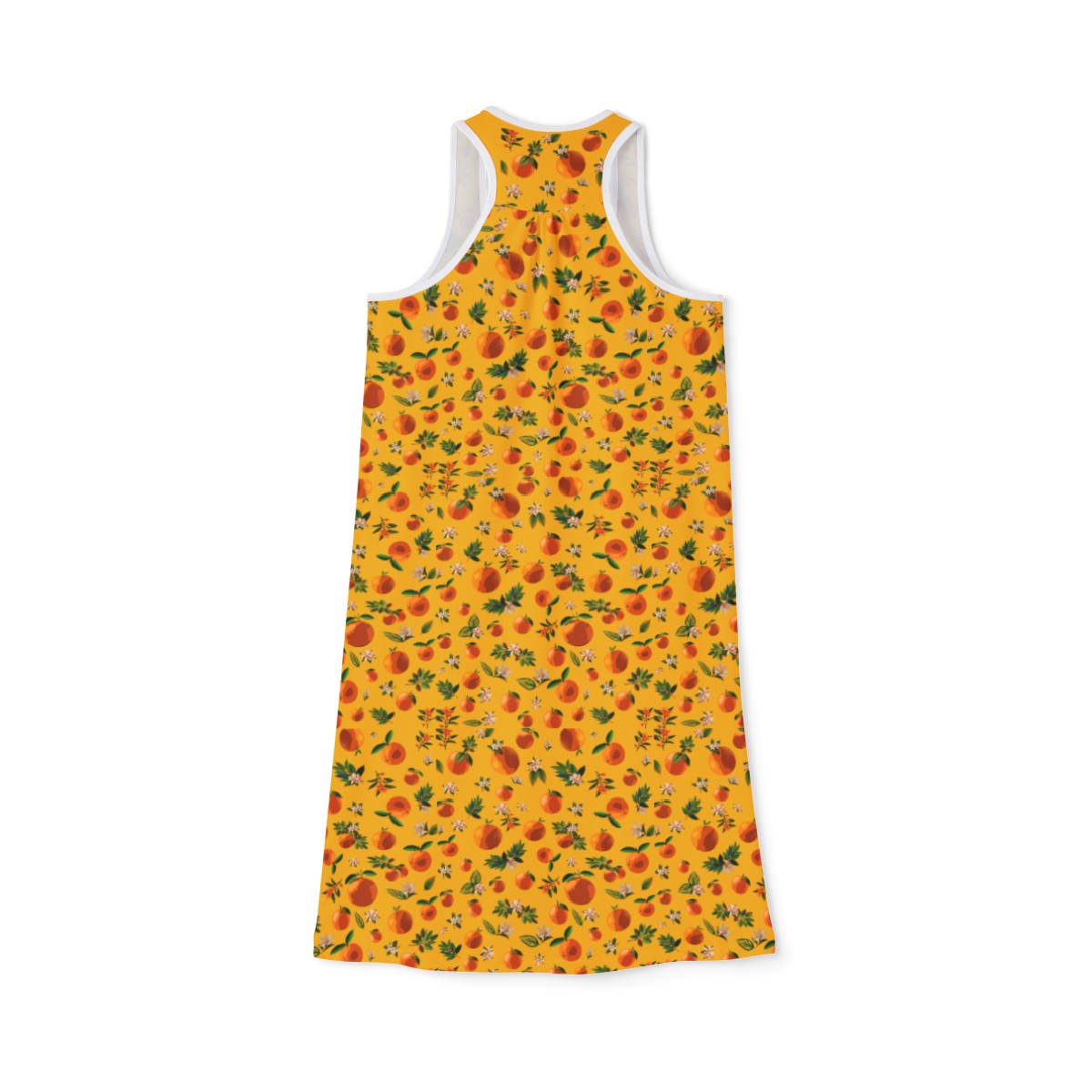 Blossoming Oranges Racerback Dress in Yellow