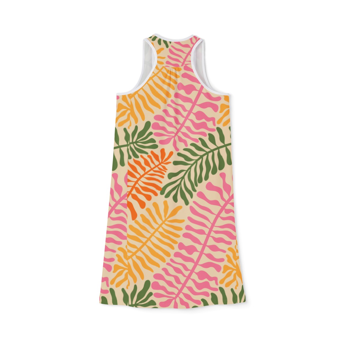 Rainbow Foliage Racerback Dress on White
