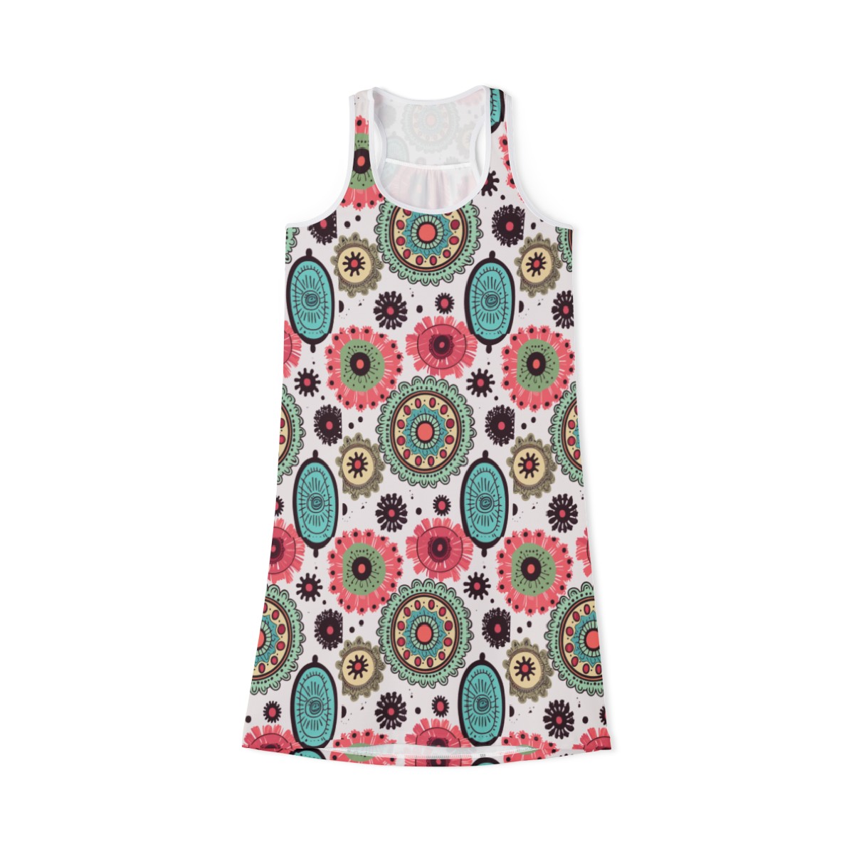 Pastel Paisley Racerback Dress on White