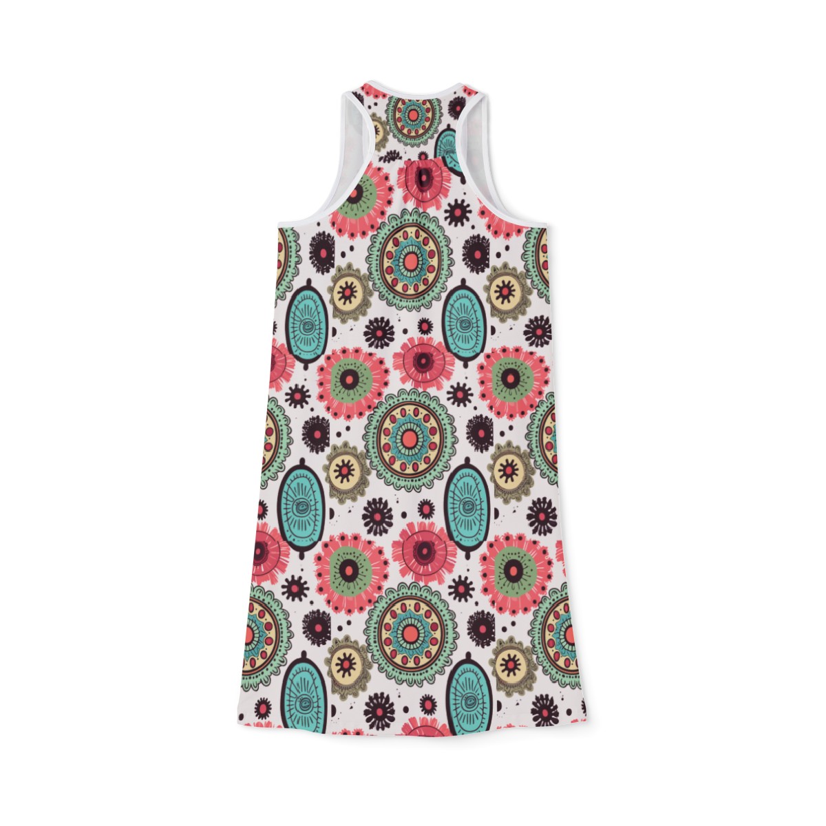 Pastel Paisley Racerback Dress on White