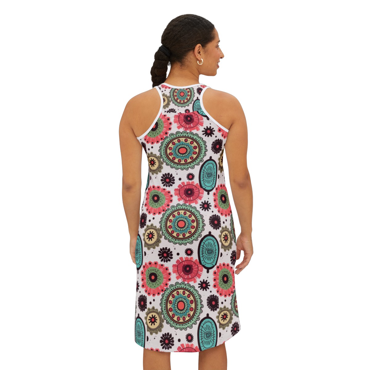 Pastel Paisley Racerback Dress on White