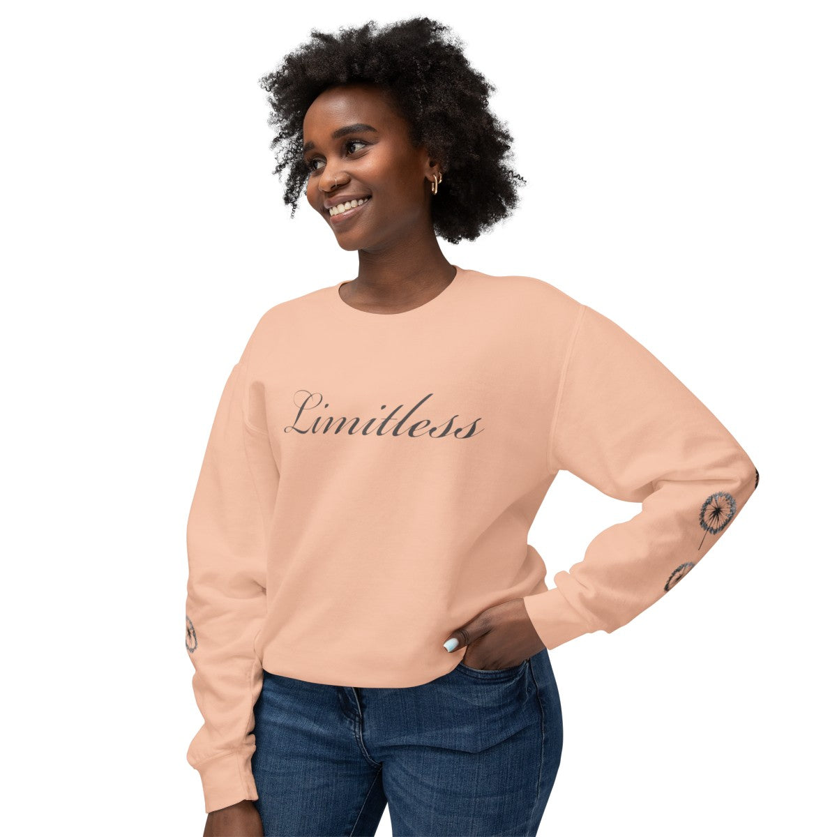 Chic and Comfy Oversized Inspirational Sweatshirt - You Are Limitless
