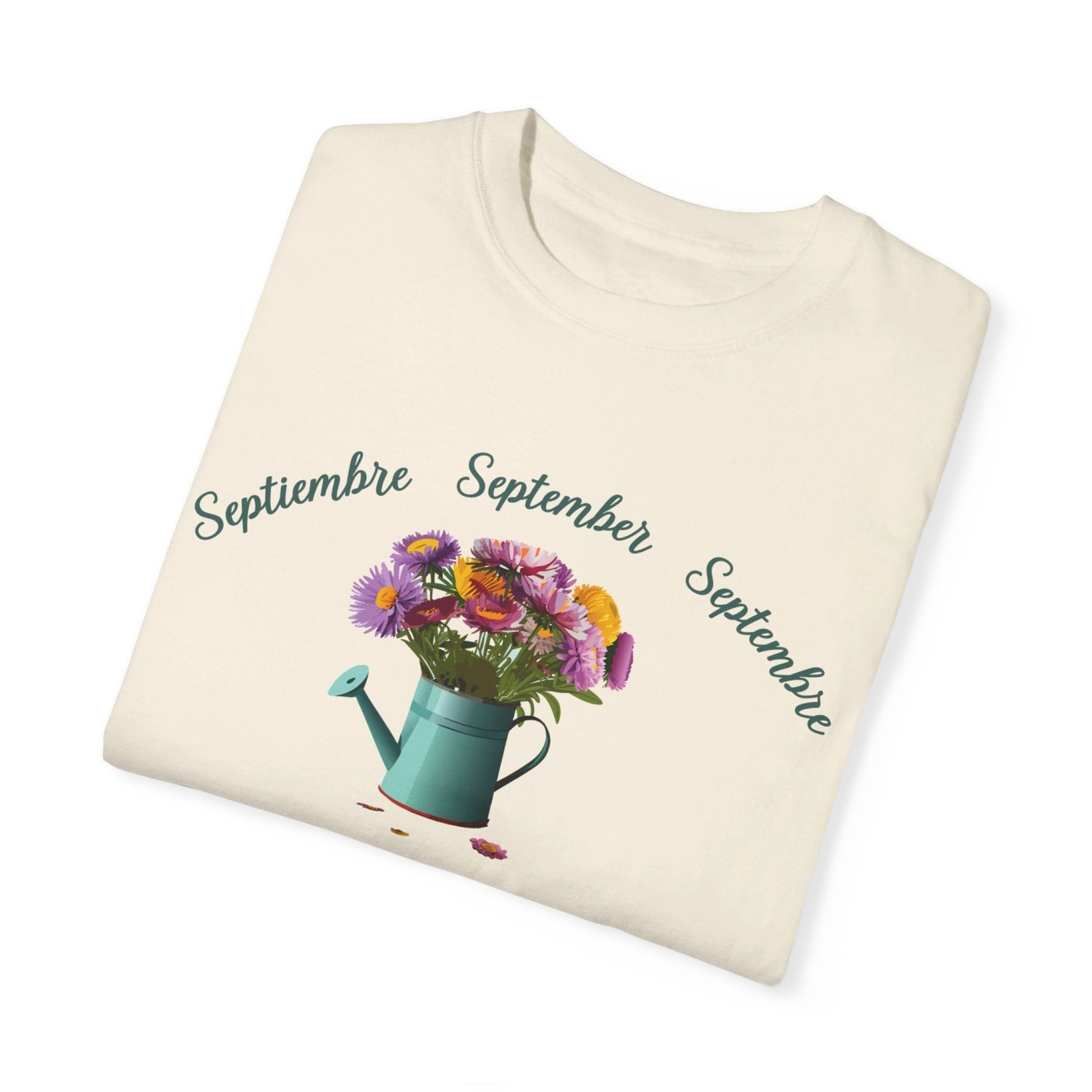 September Inspired Floral T-Shirt Featuring Aster Flowers