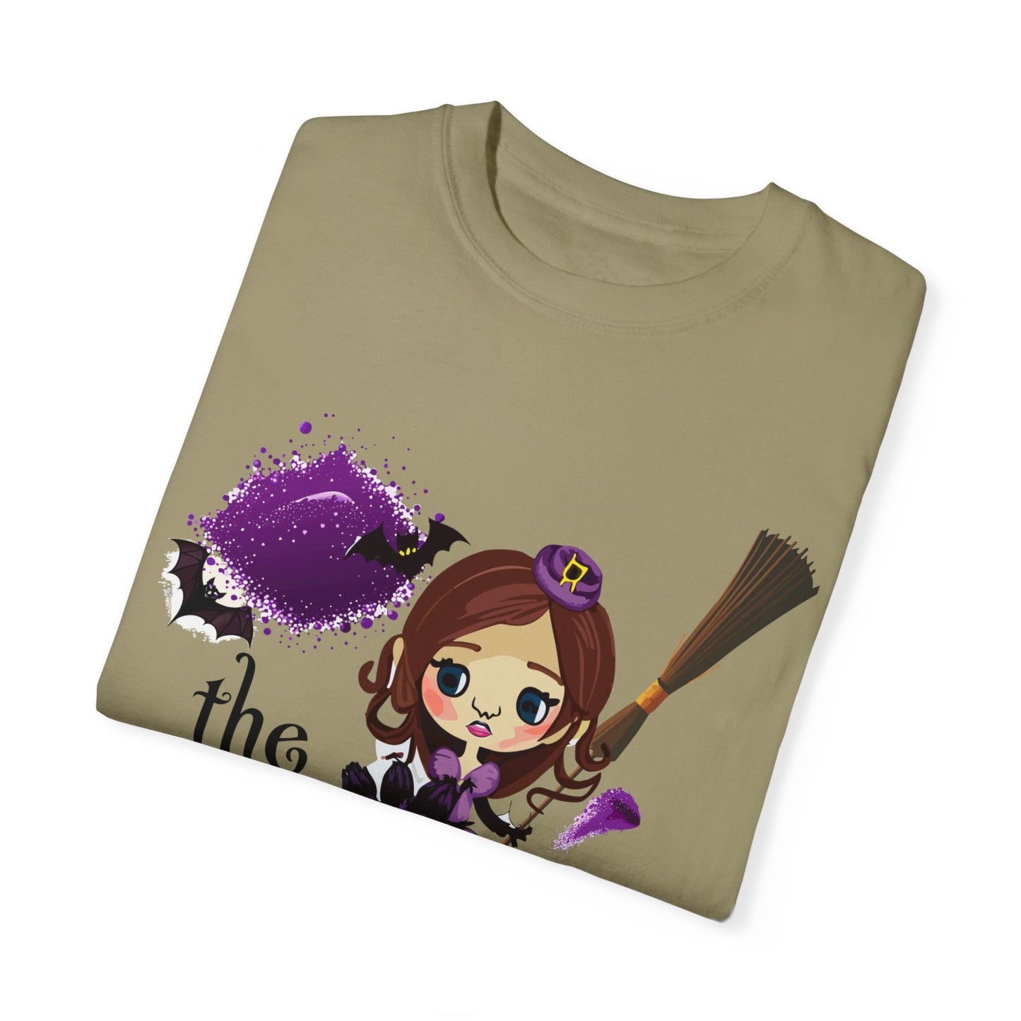Vintage Inspired Halloween T-Shirt Featuring A Batty Witch