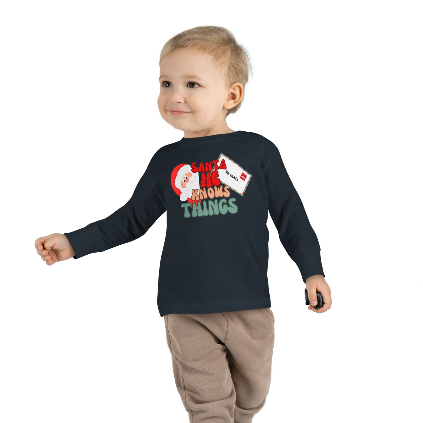 Cheeky Toddler Santa Long Sleeve Tee