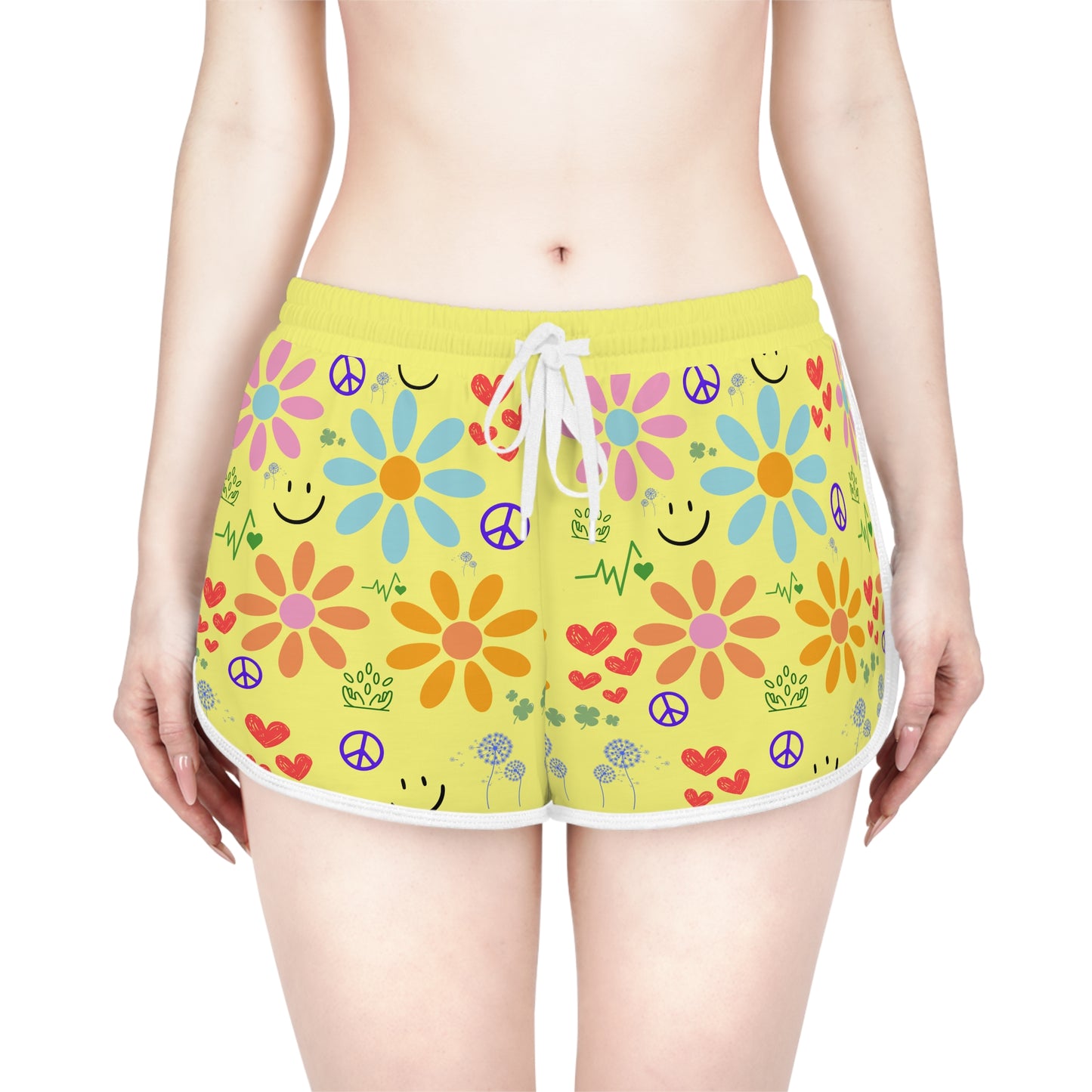 Wishes Collection Women's Relaxed Shorts (in Yellow)