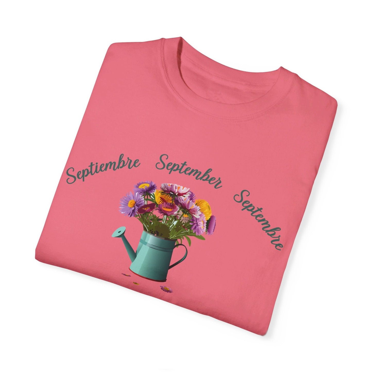September Inspired Floral T-Shirt Featuring Aster Flowers