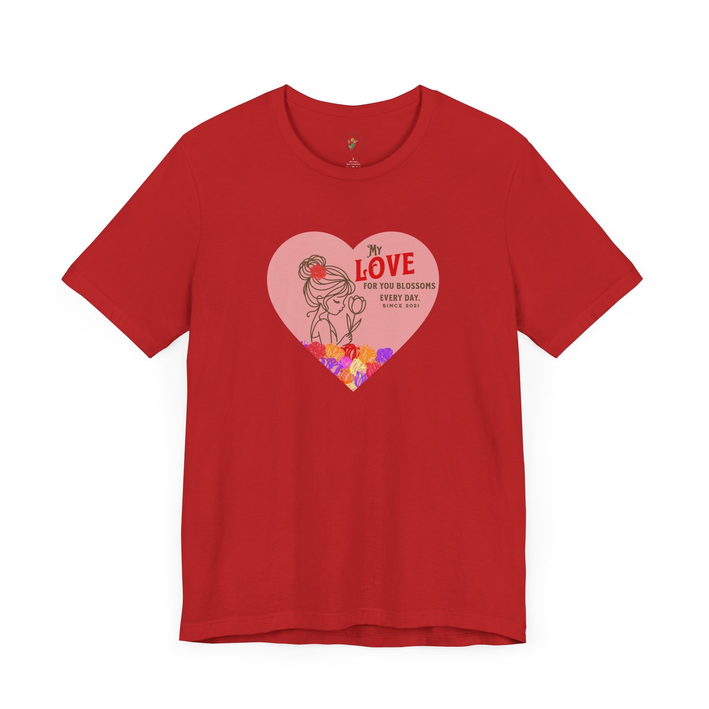 Love in Full Bloom Crew Neck Comfy Tee