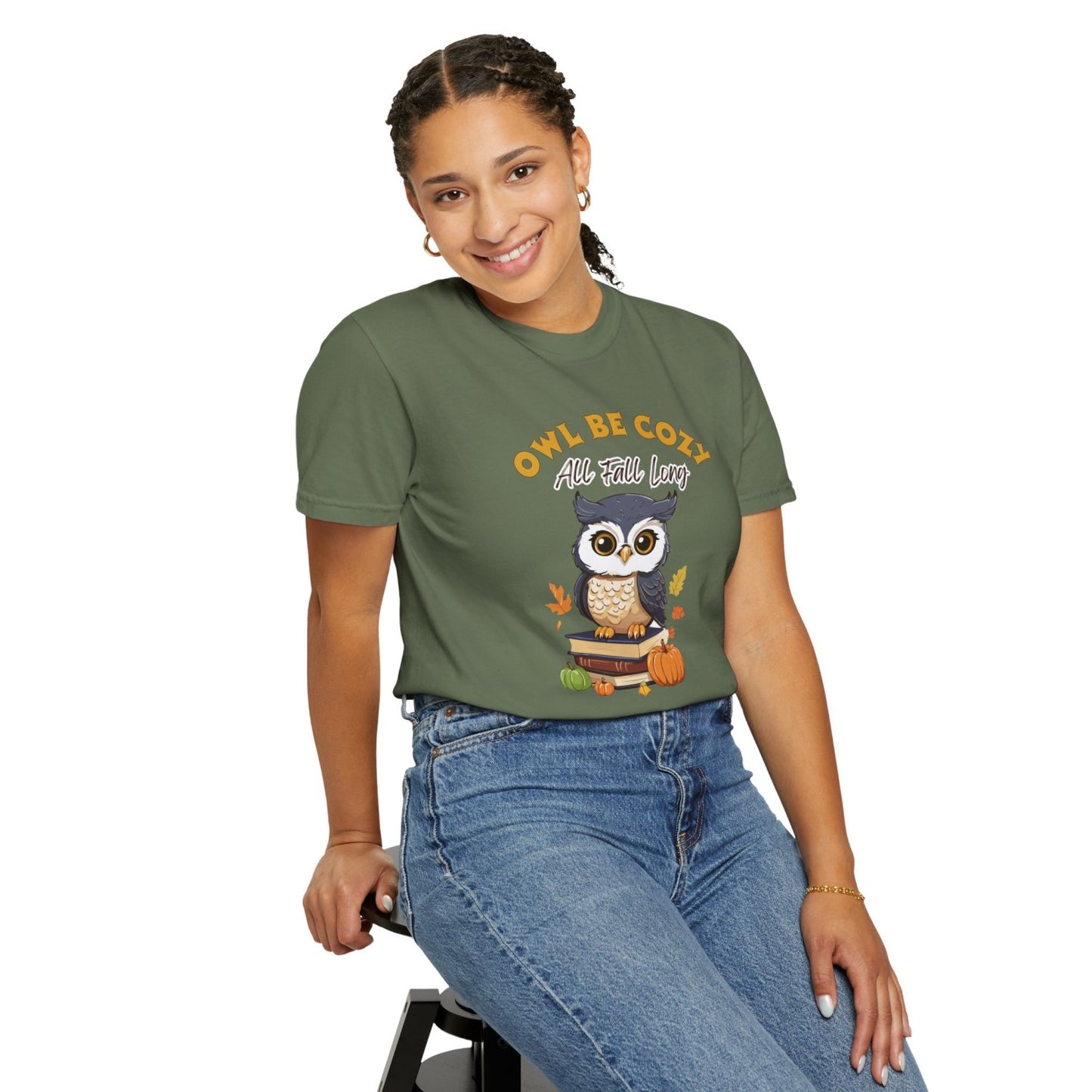 Comfy Fall Tee Featuring Smart Owl