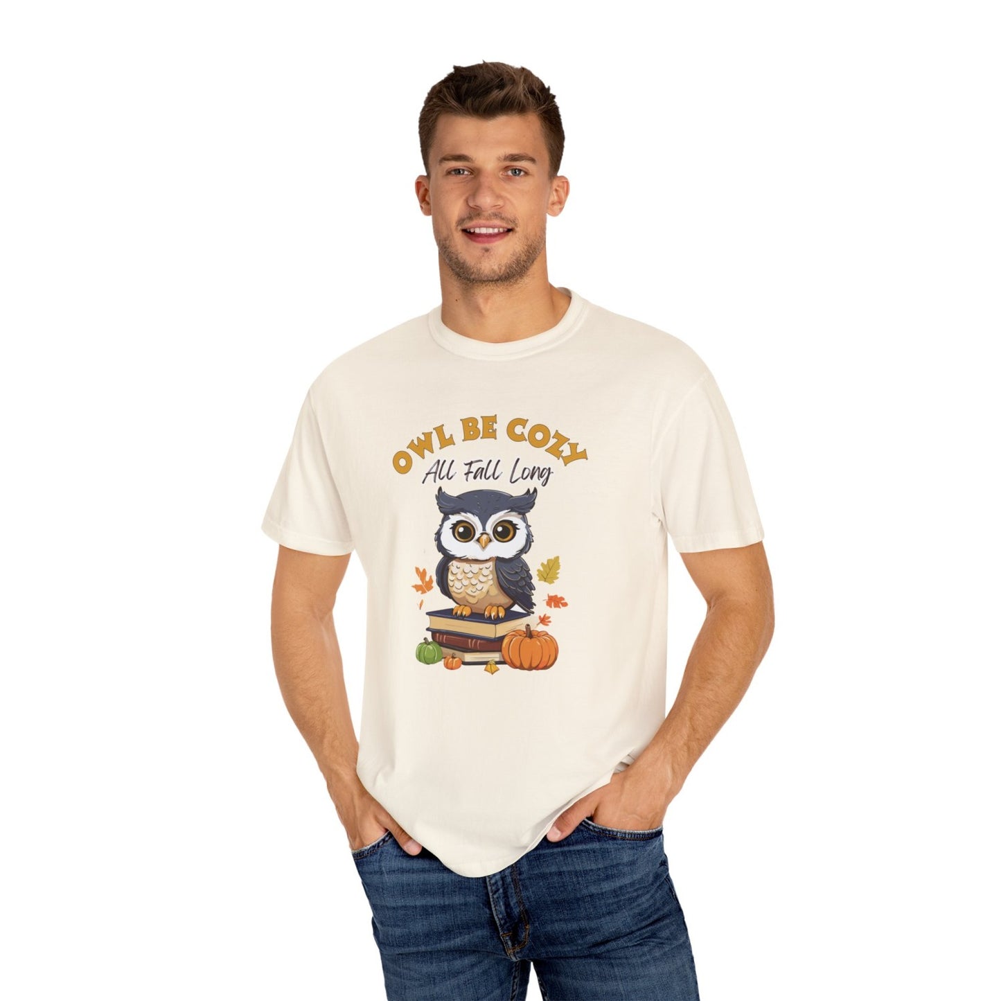 Comfy Fall Tee Featuring Smart Owl