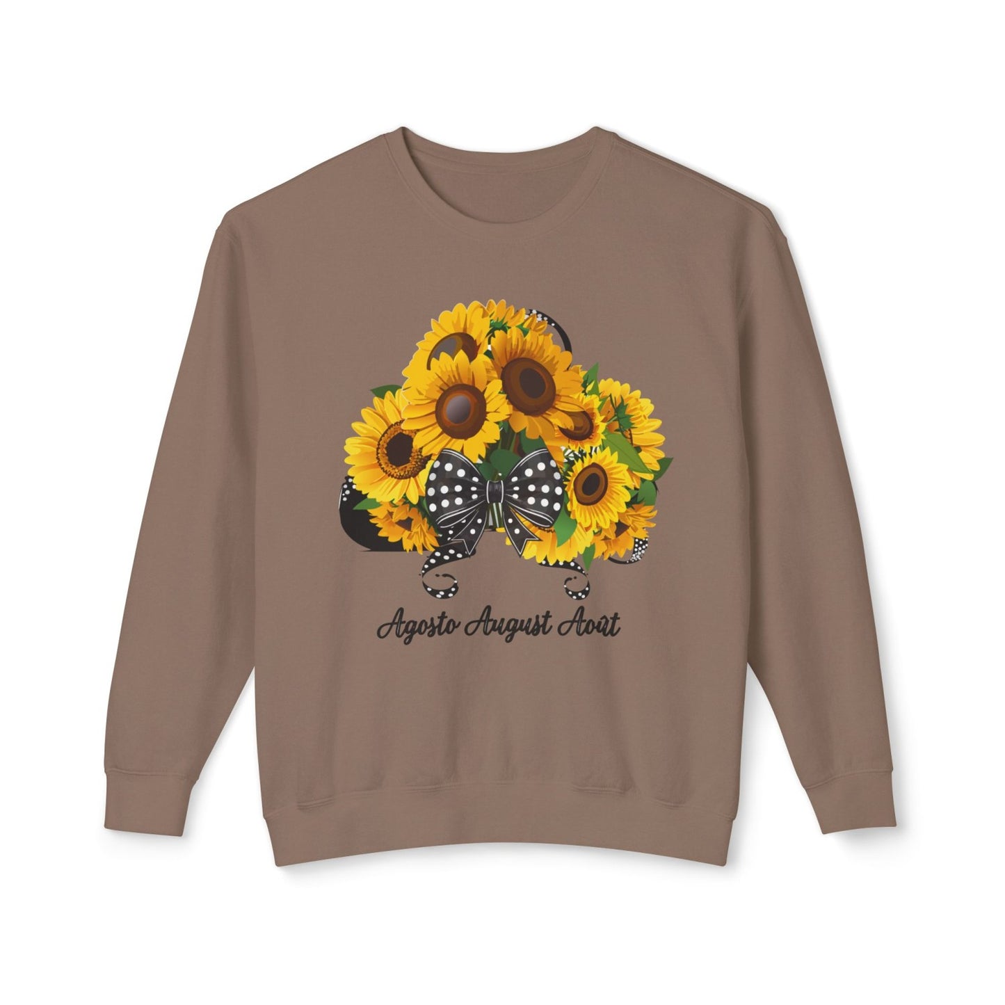 August Inspired Floral Sweatshirt Featuring Sunflowers Bouquet