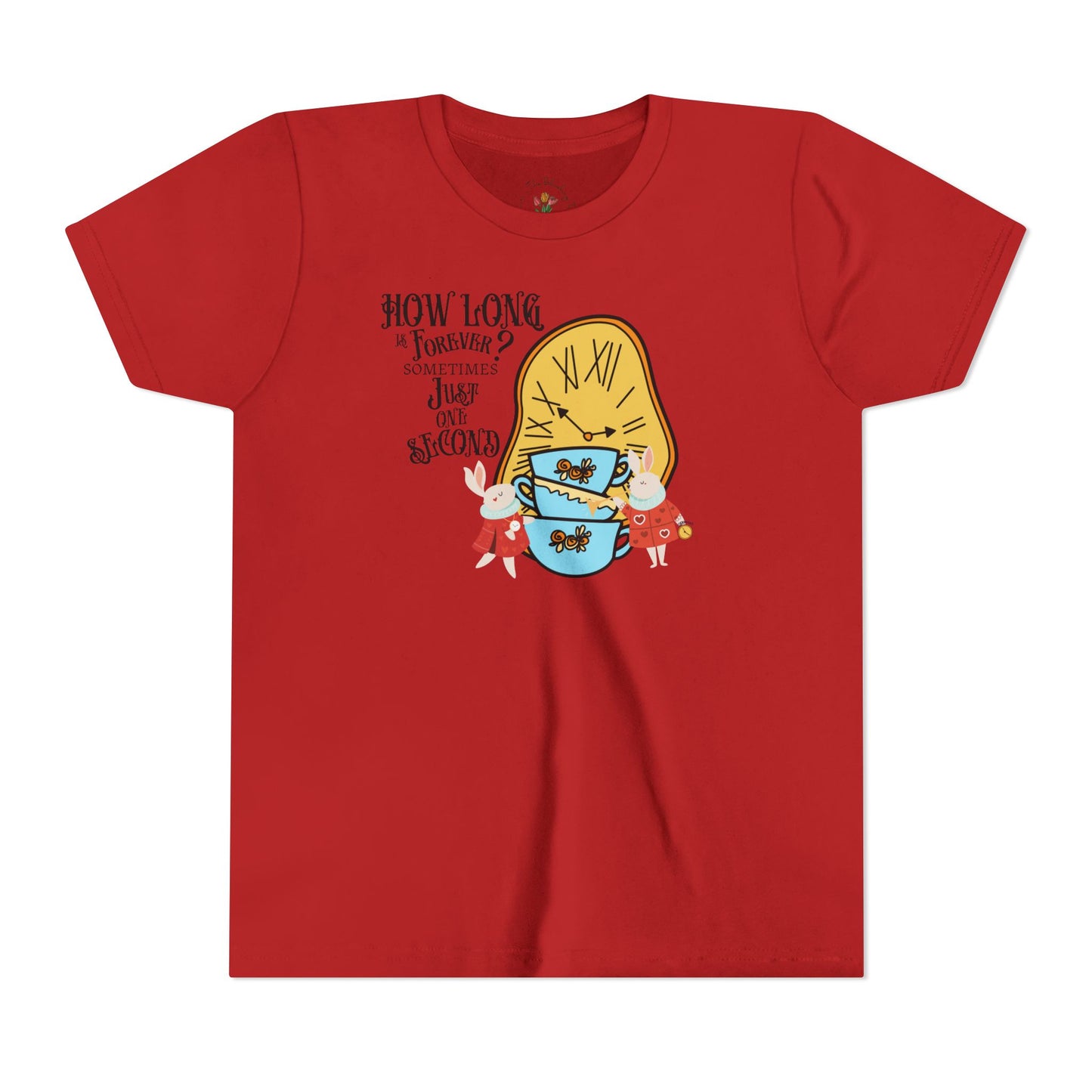 Wonderland Rabbit Inspired Youth Short Sleeve Tee