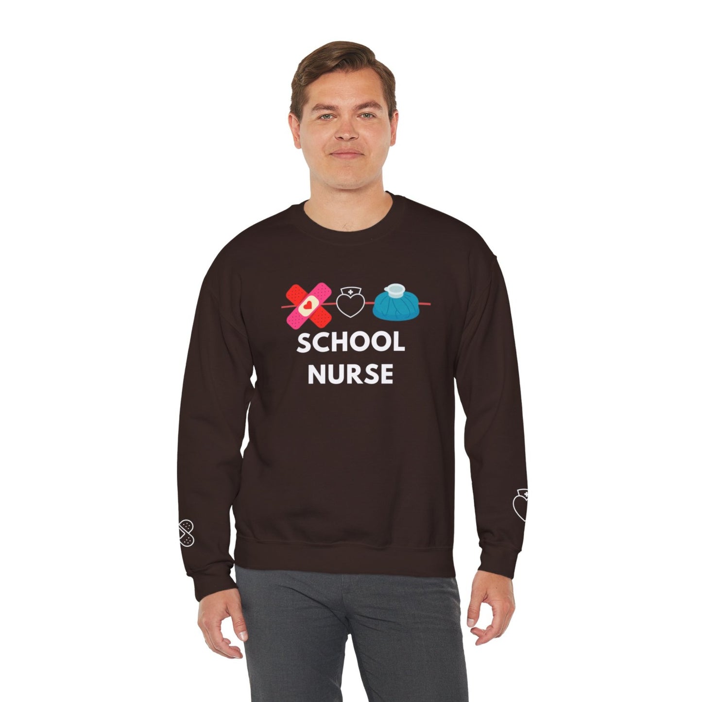 Comfy School Nurse Crewneck Sweatshirt