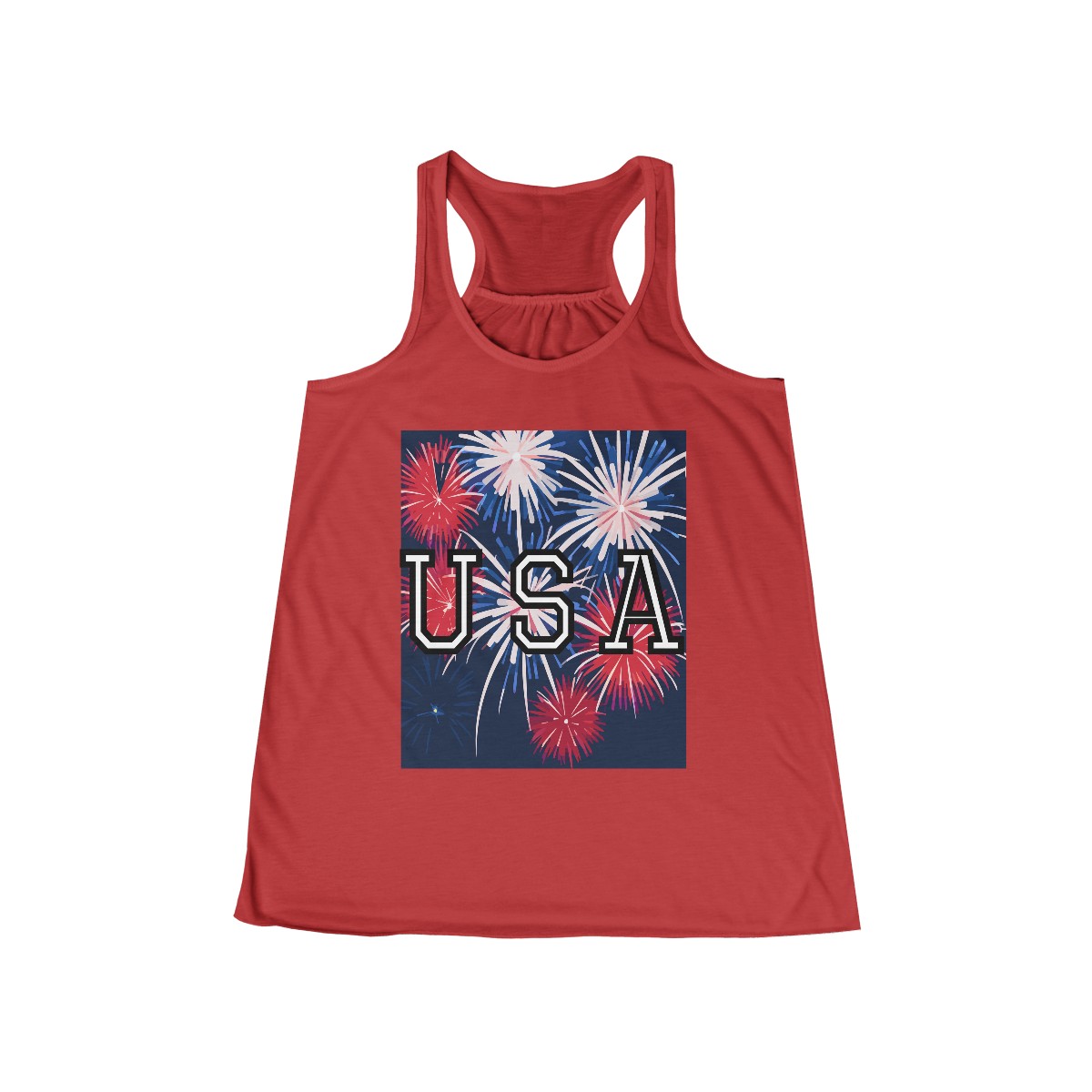 Cute Patriotic Racerback Tank with USA Logo