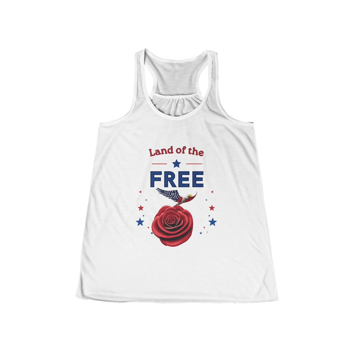 Stylish Patriotic Racerback Tank with Inspiring Logo