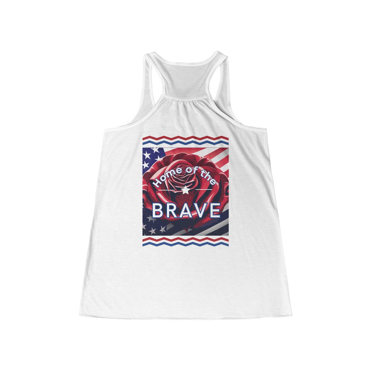 Stylish Patriotic Racerback Tank with Inspiring Logo