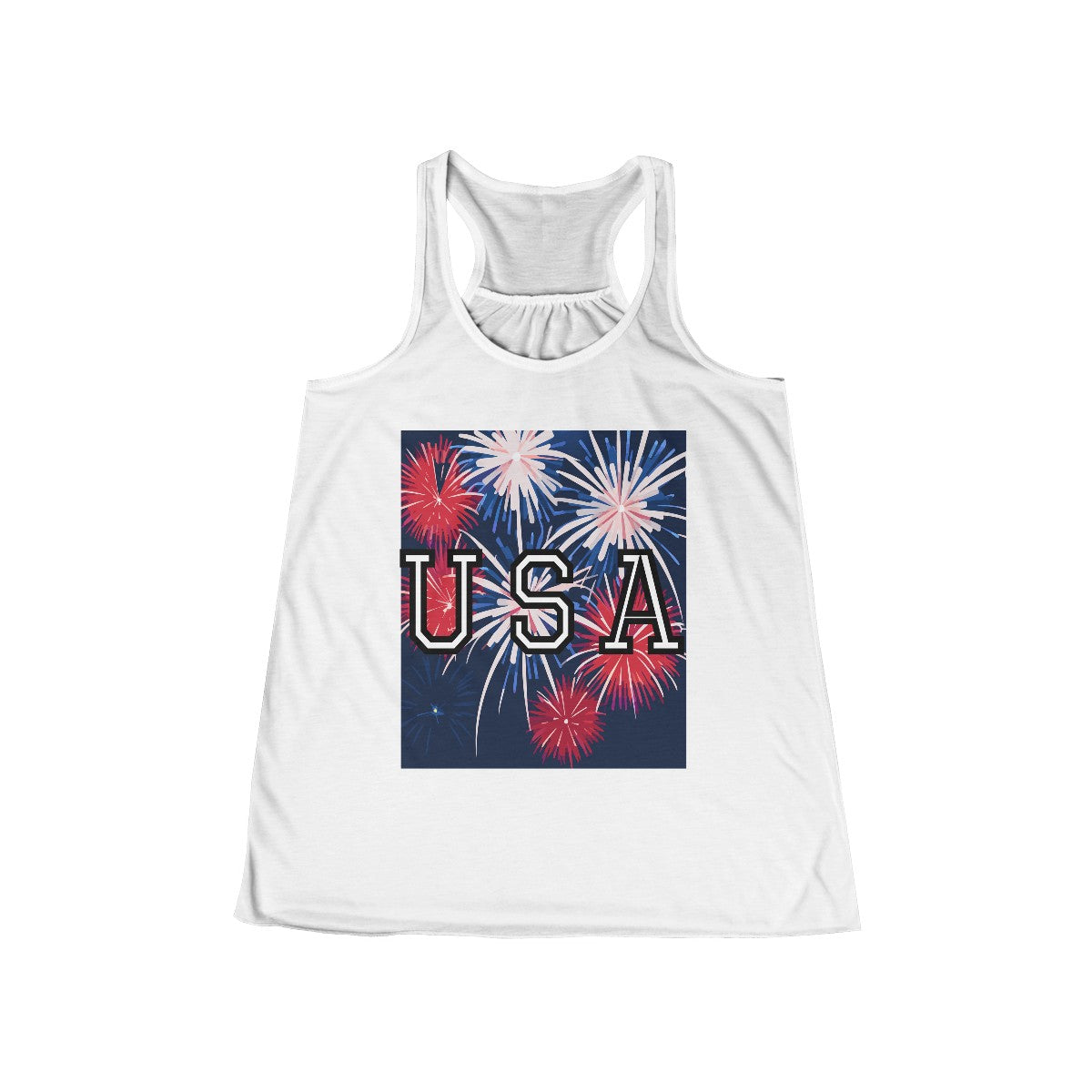 Cute Patriotic Racerback Tank with USA Logo