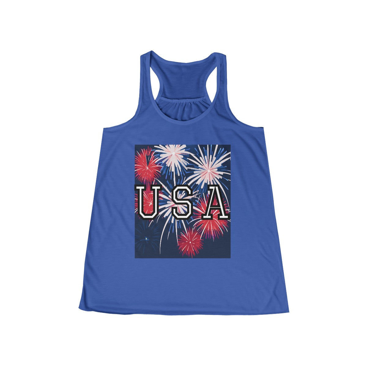Cute Patriotic Racerback Tank with USA Logo
