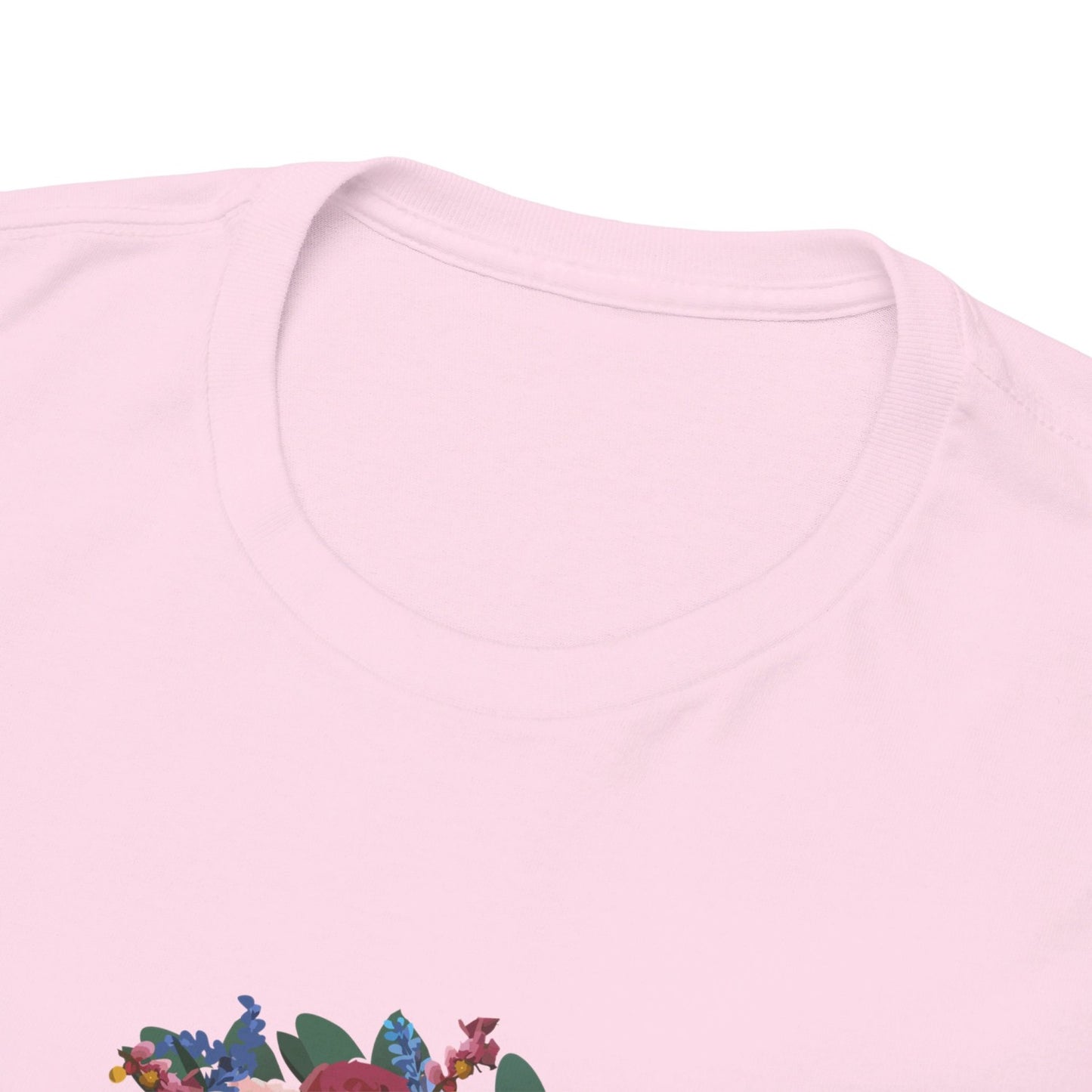 Bride Floral Wreath Heavy Cotton Bachelorette Party Tee