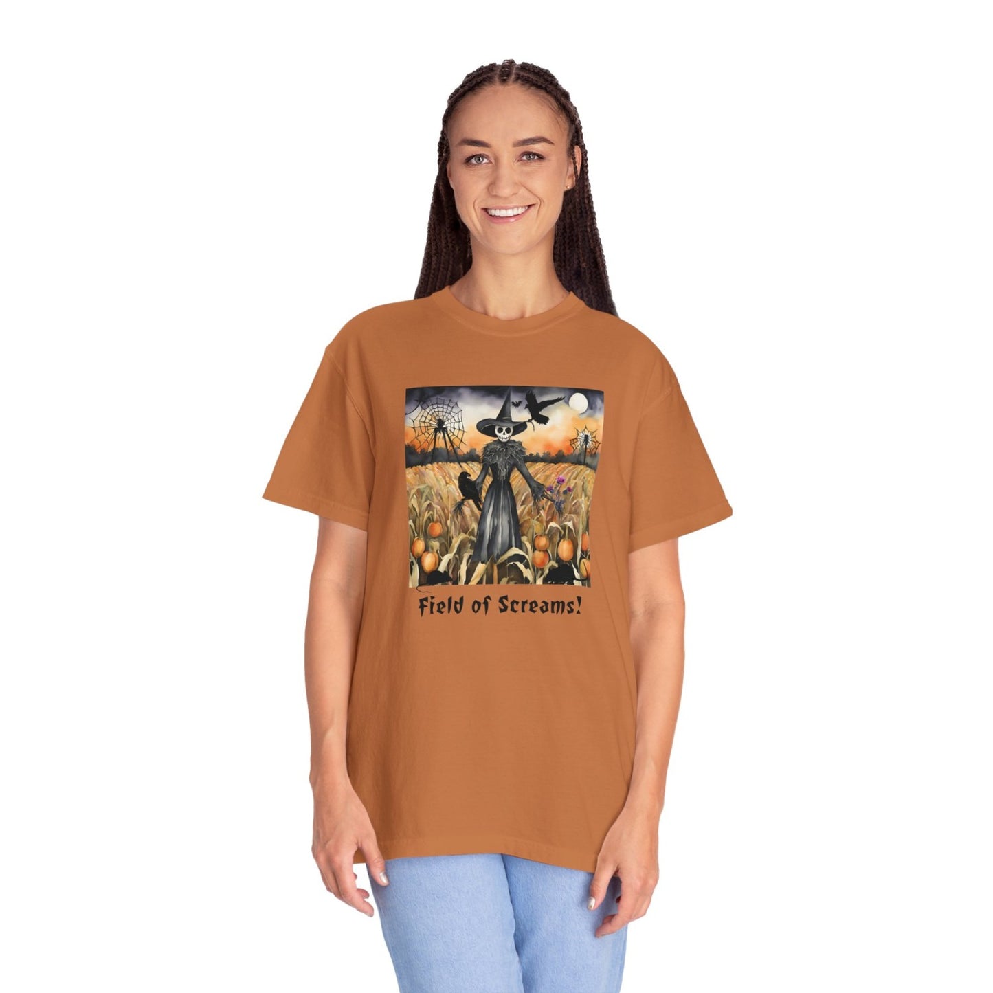 Vintage Inspired Halloween T-Shirt Featuring Scarecrow