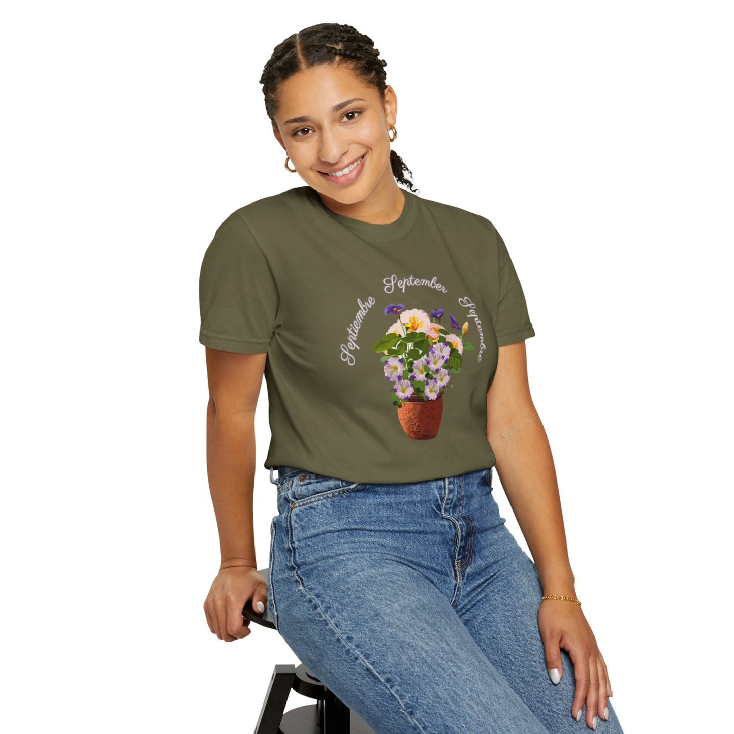 September Inspired Floral T-Shirt Featuring Morning Glories