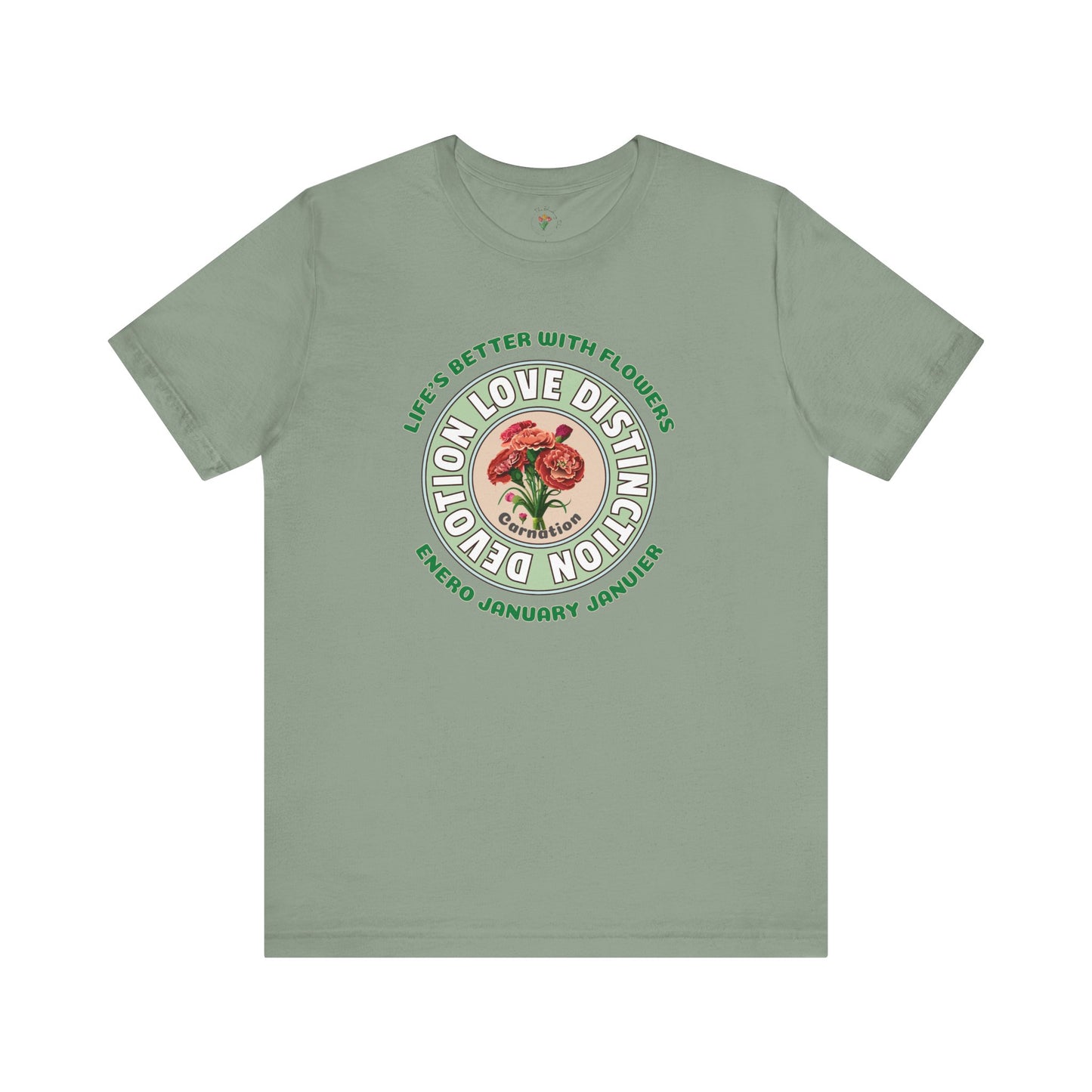 January Carnation Inspired Tee