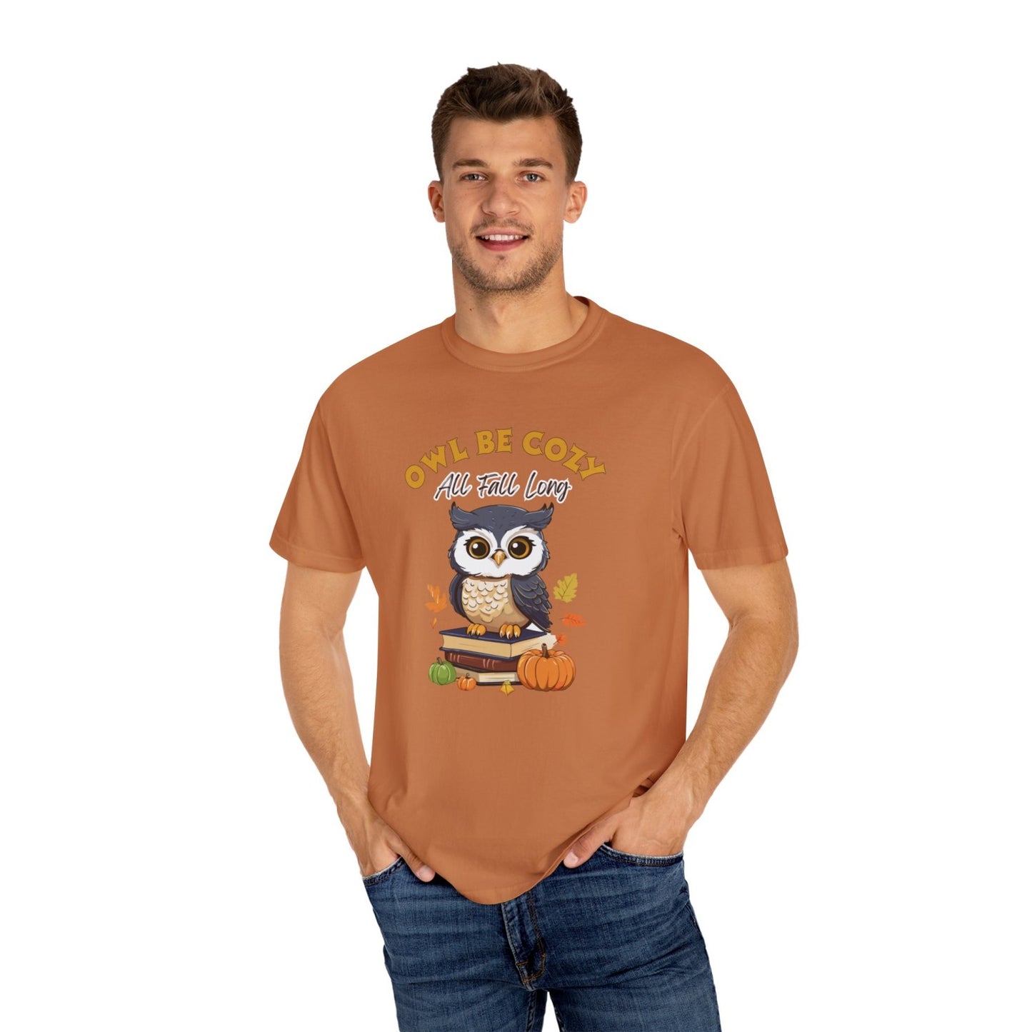 Comfy Fall Tee Featuring Smart Owl