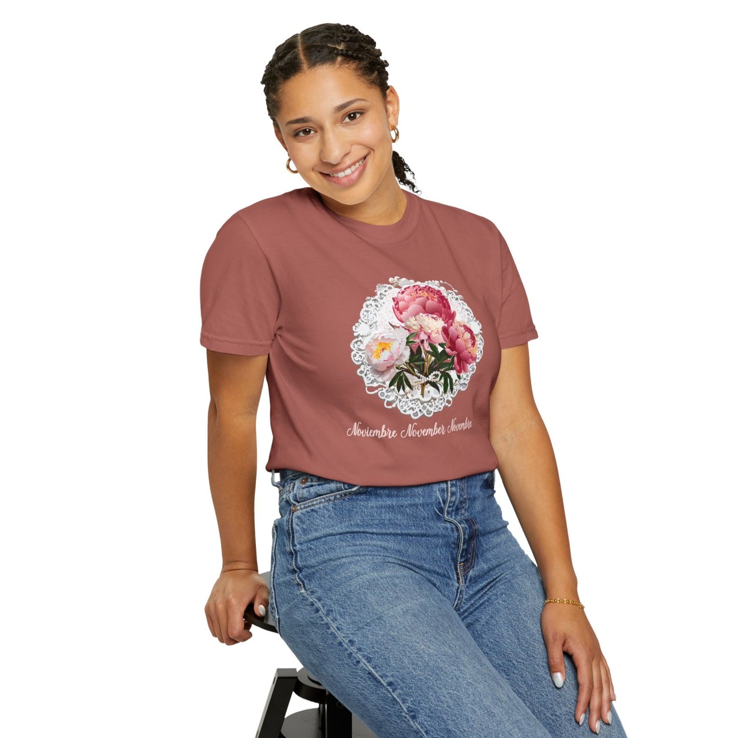 Comfy November Inspired Floral Tee