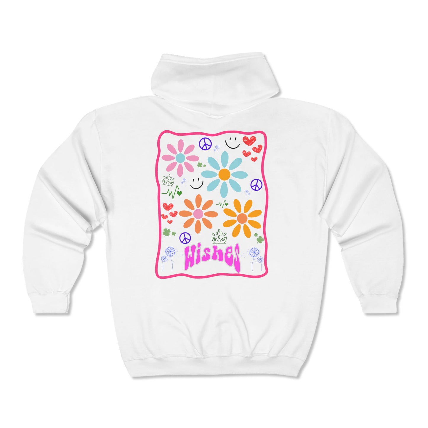 Wishes Collection Heavy Blend™ Full Zip Hooded Sweatshirt (in White)