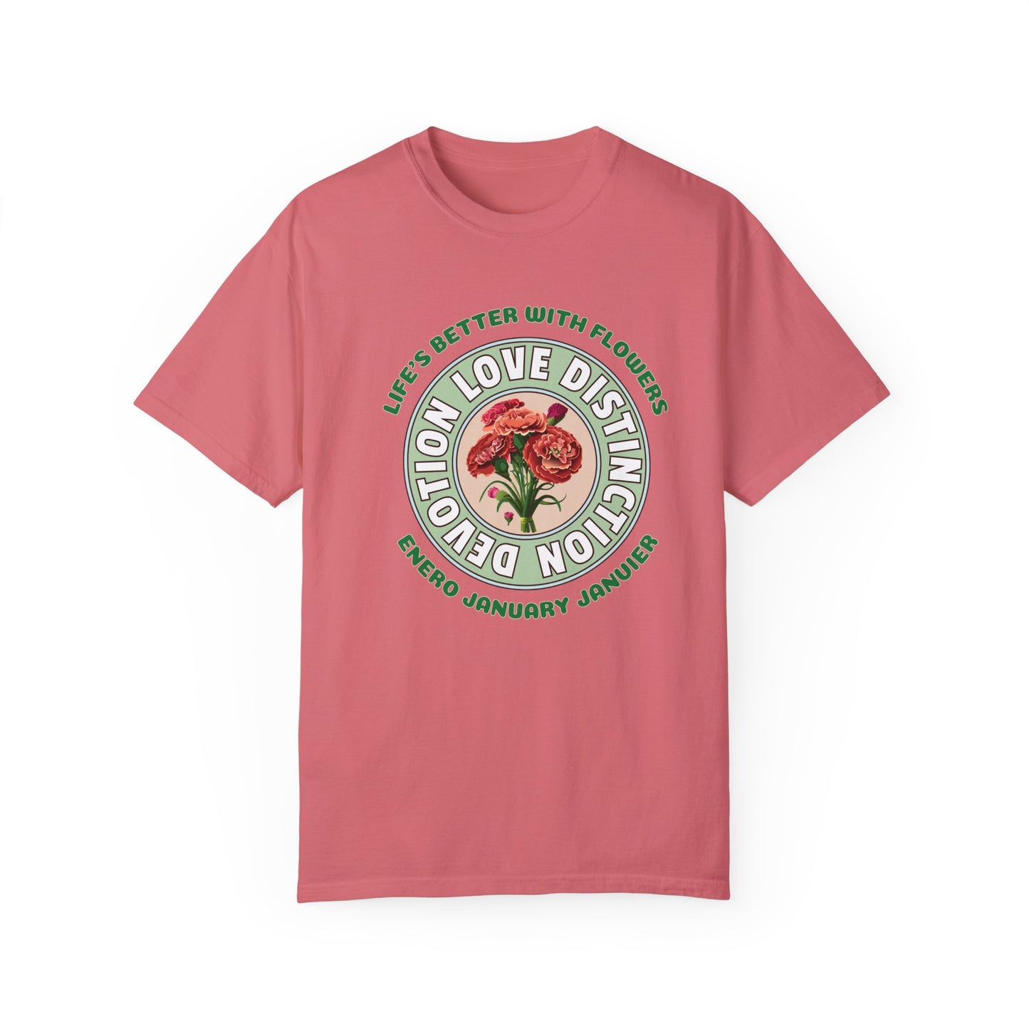 Comfy January Carnation Cotton Tee