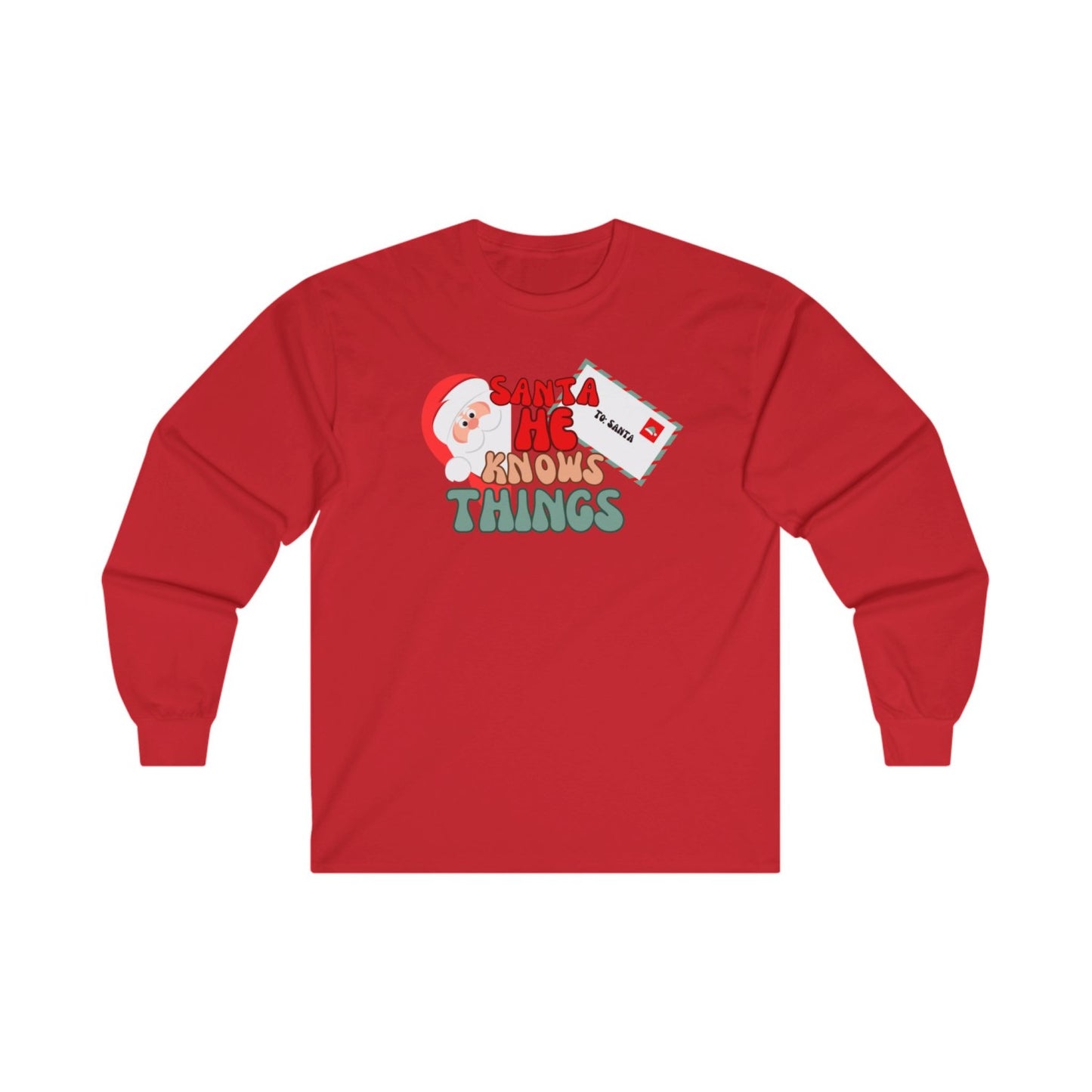 Comfy Long Sleeve Santa Inspired Tee