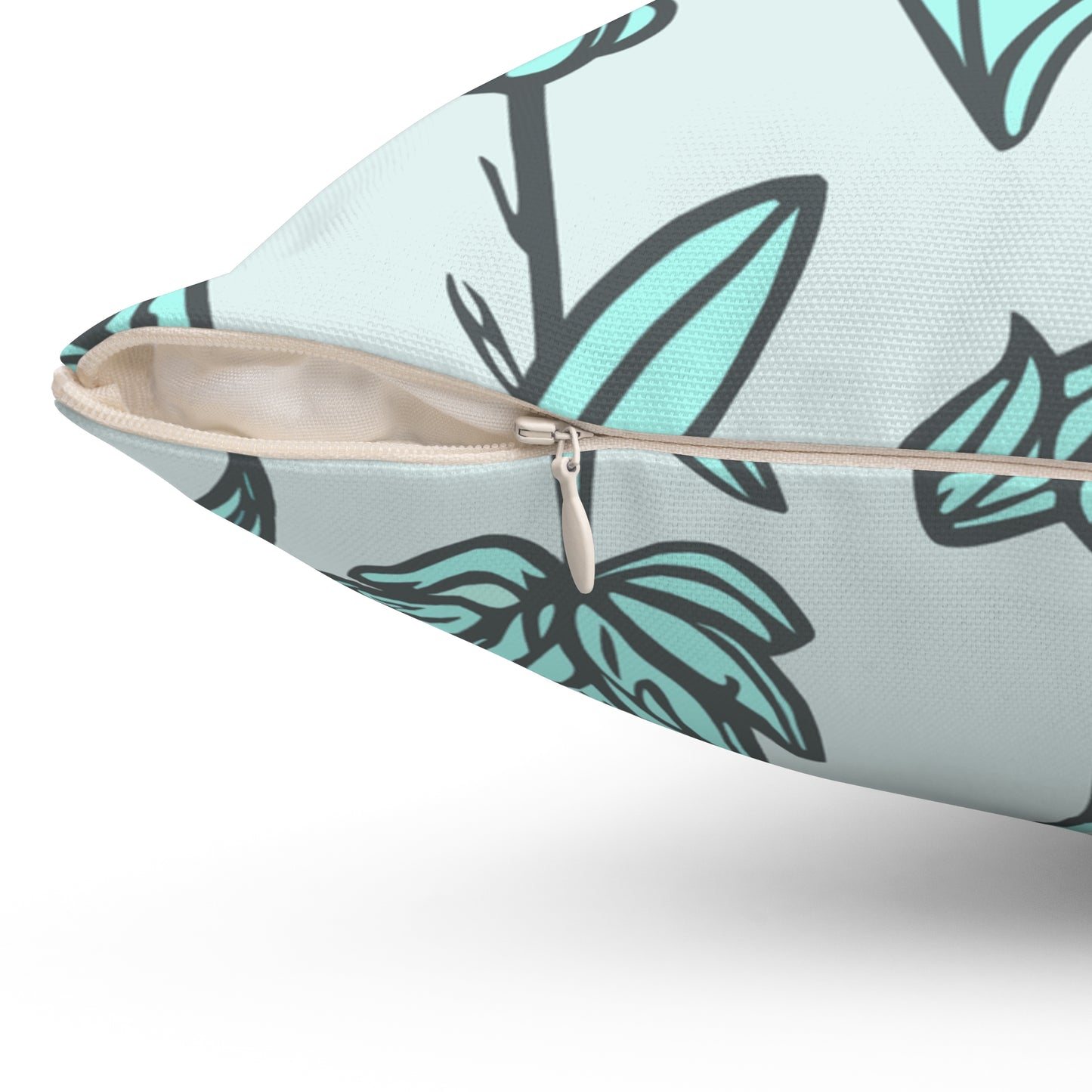 Chic Square Pillow Featuring Fringed Parrot Tulip Pattern