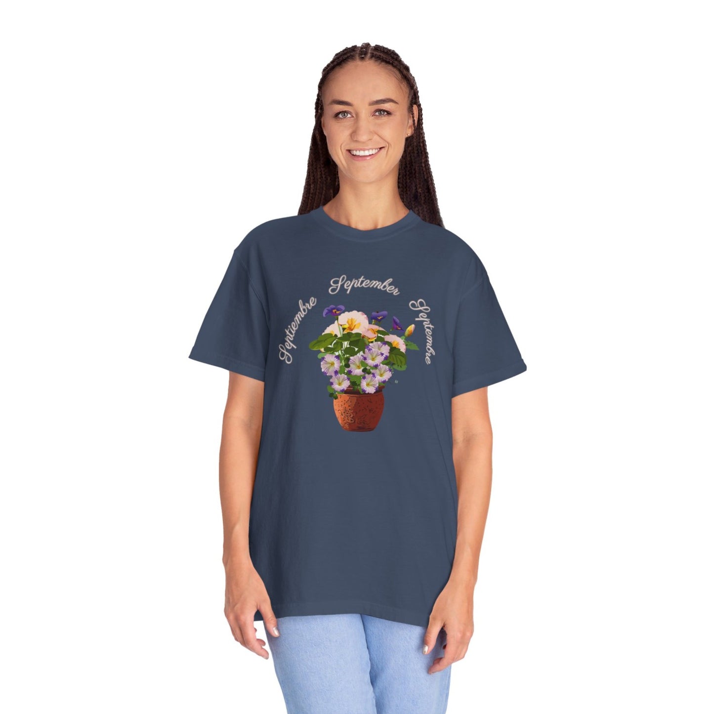 September Inspired Floral T-Shirt Featuring Morning Glories