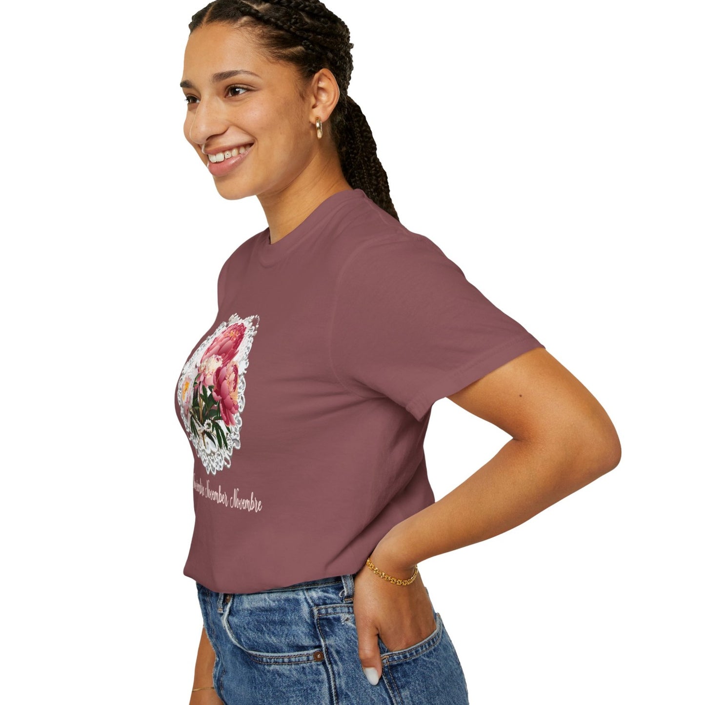 Comfy November Inspired Floral Tee