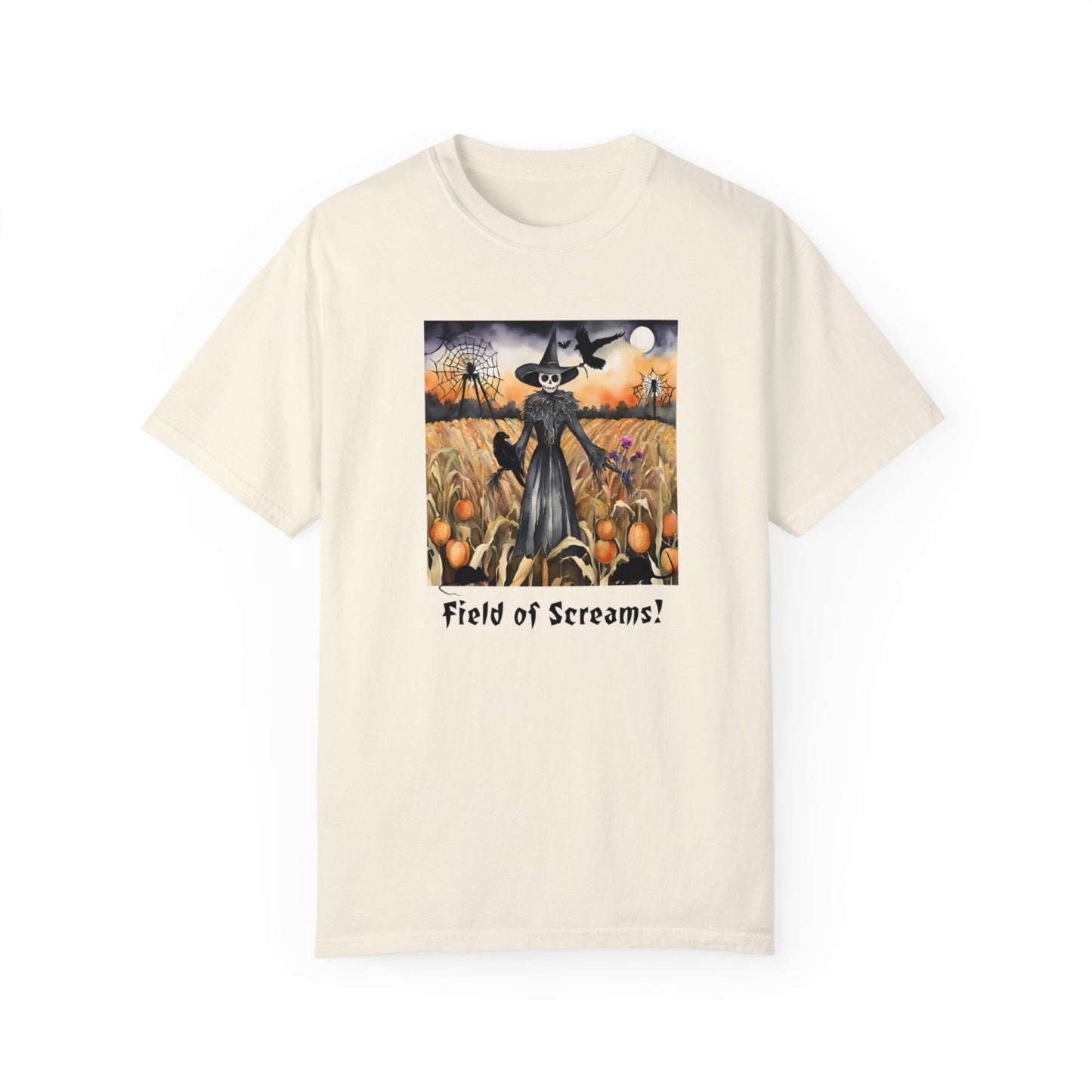 Vintage Inspired Halloween T-Shirt Featuring Scarecrow