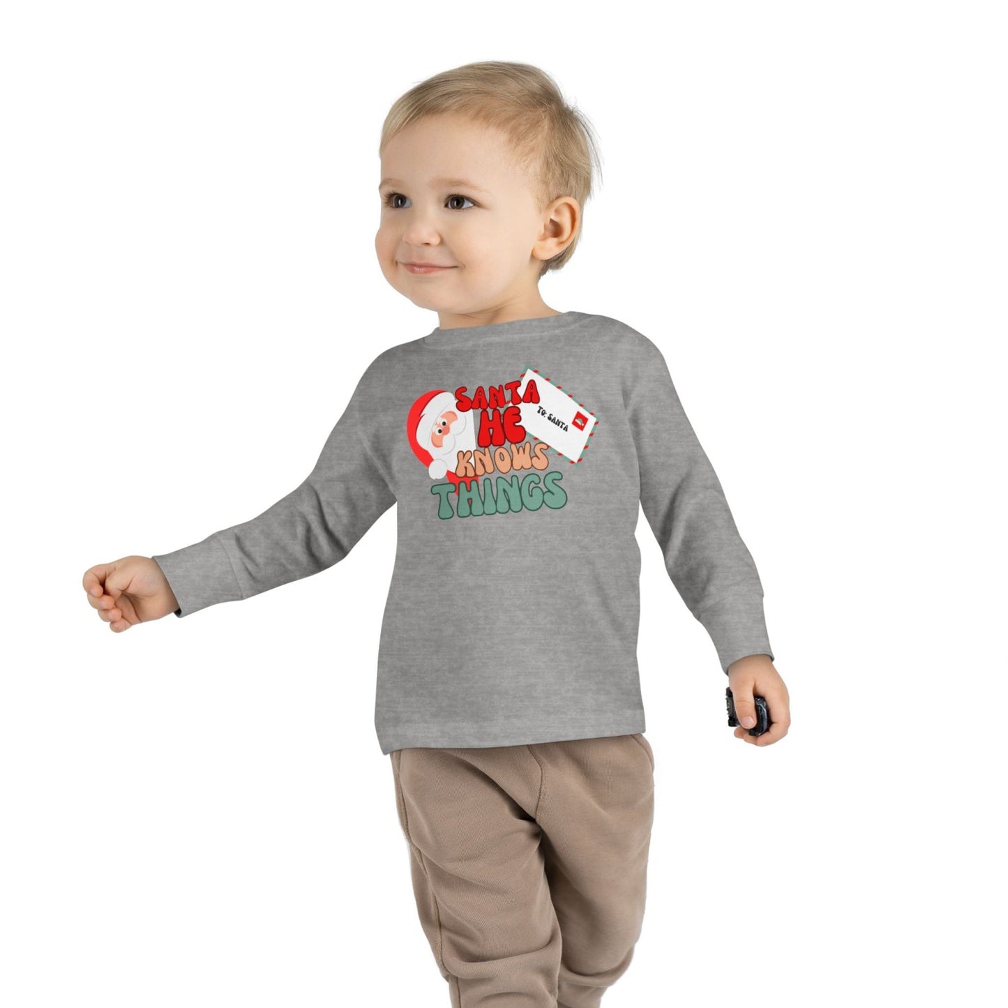 Cheeky Toddler Santa Long Sleeve Tee