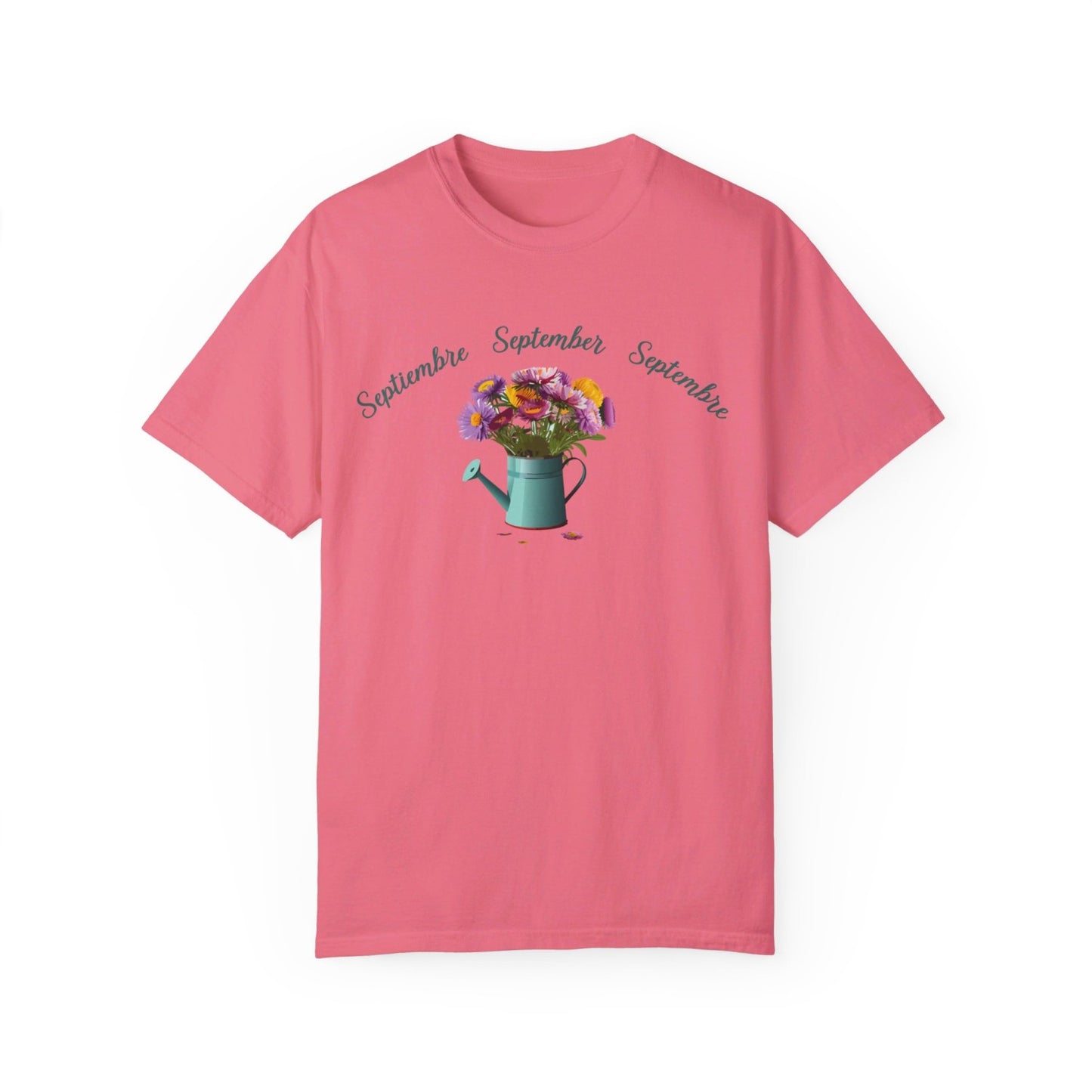 September Inspired Floral T-Shirt Featuring Aster Flowers