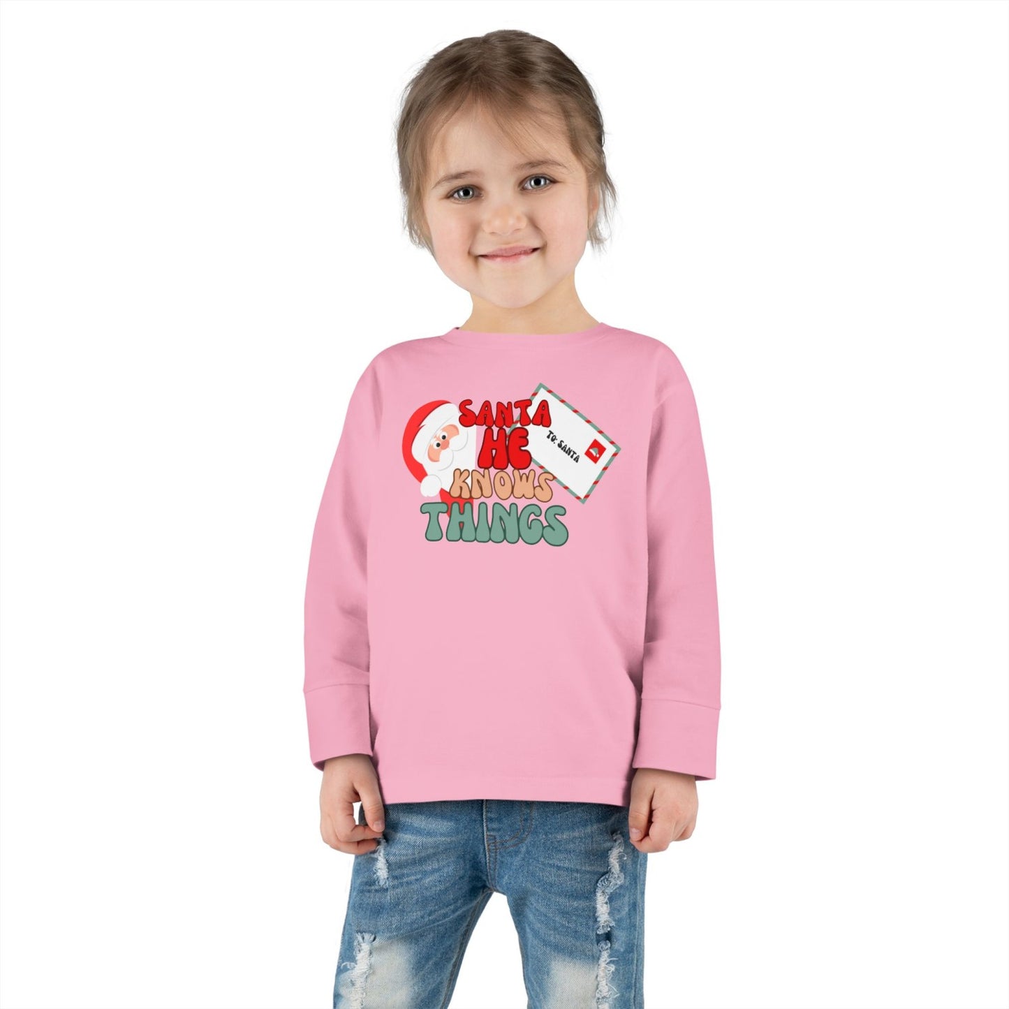 Cheeky Toddler Santa Long Sleeve Tee