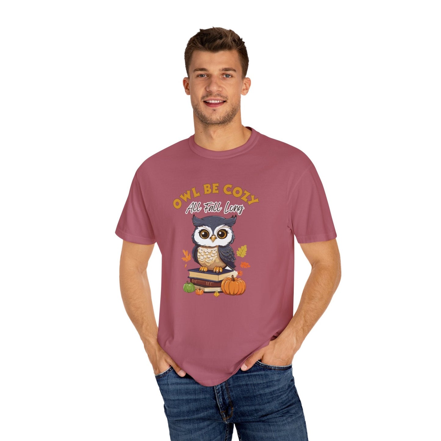 Comfy Fall Tee Featuring Smart Owl