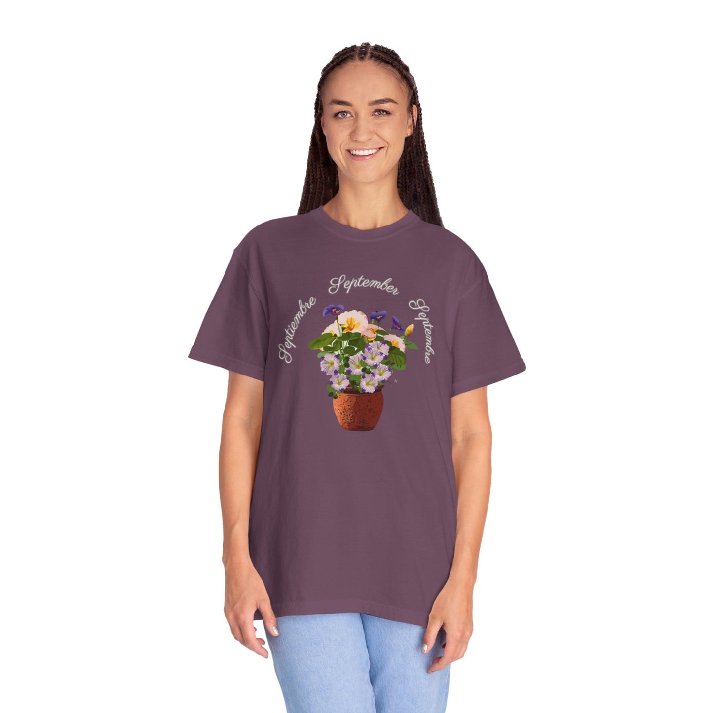 September Inspired Floral T-Shirt Featuring Morning Glories