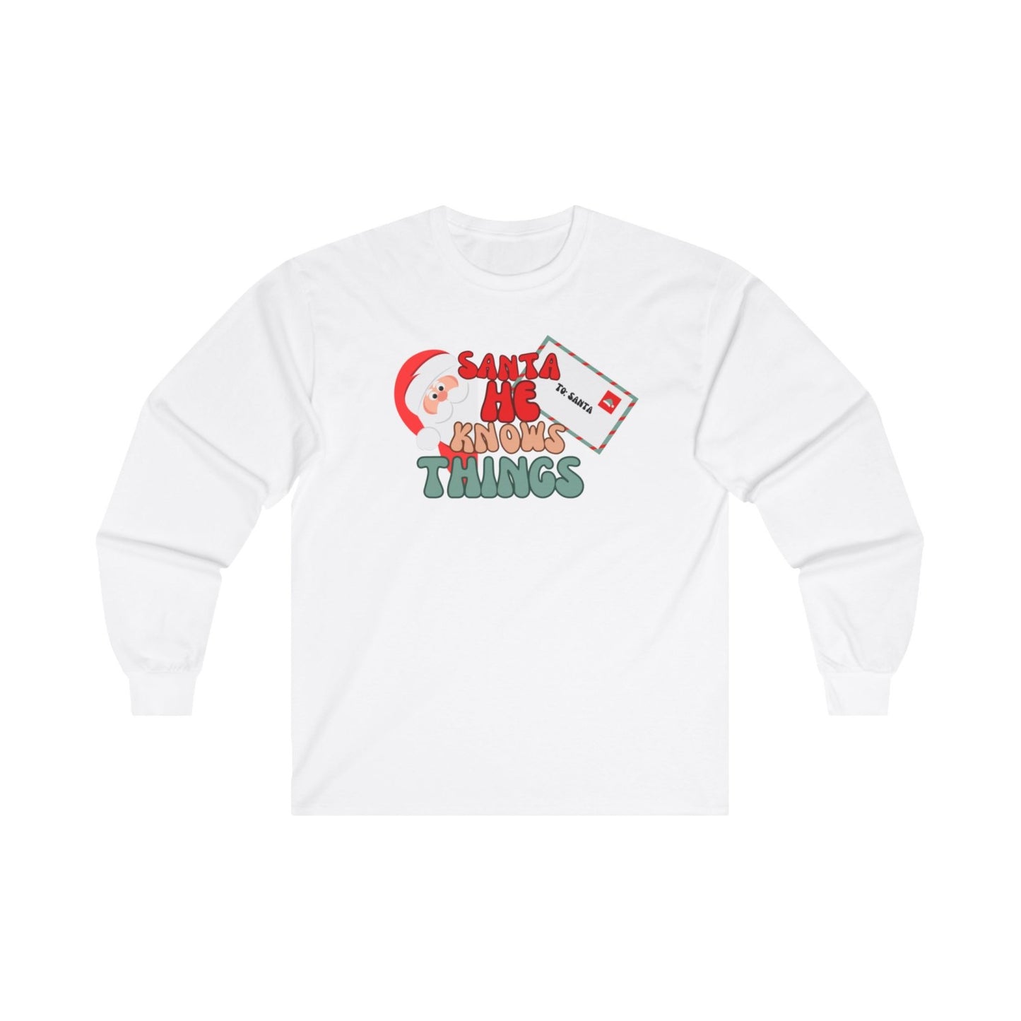 Comfy Long Sleeve Santa Inspired Tee